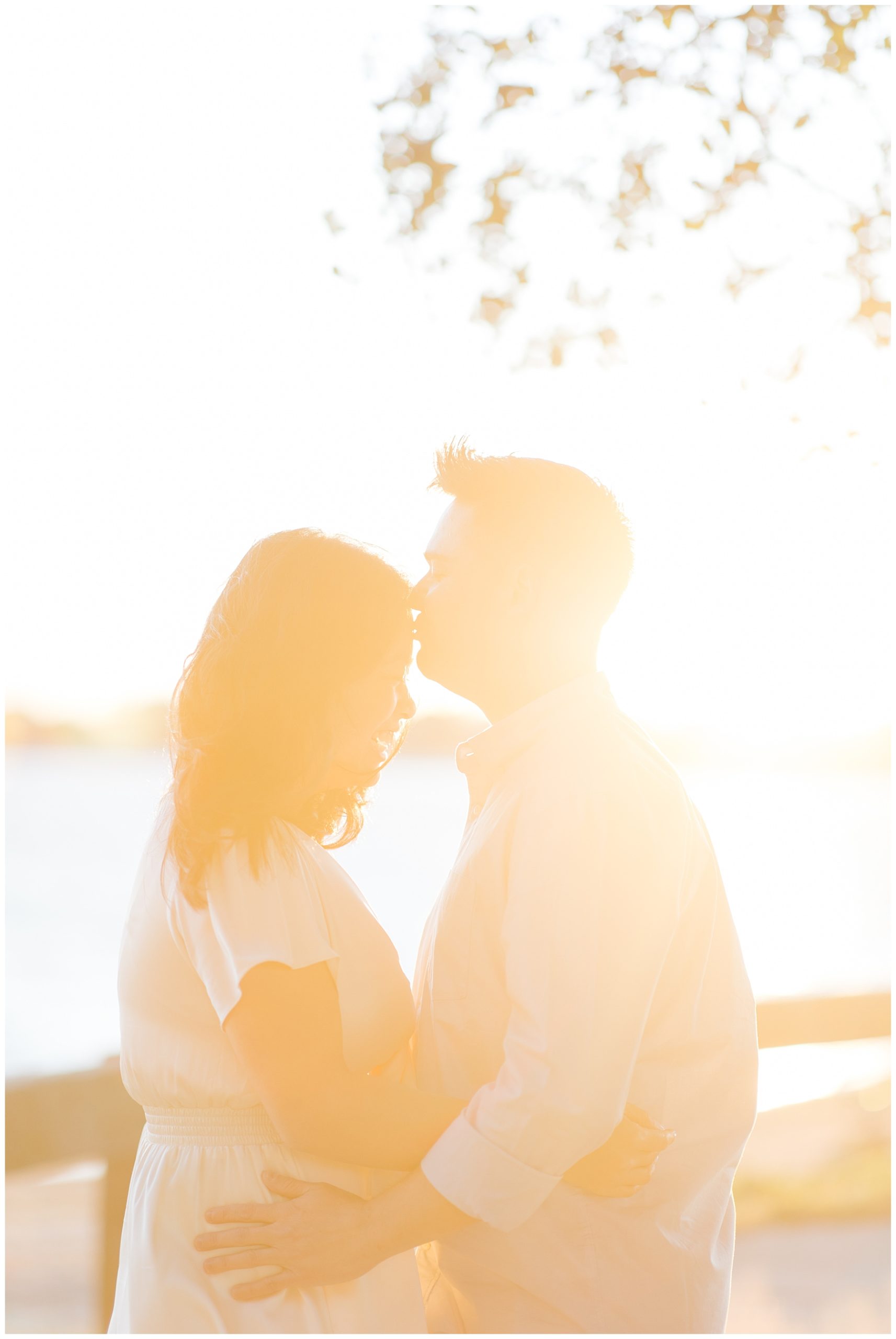 sunset engagement portraits at Castle island in South Boston 
