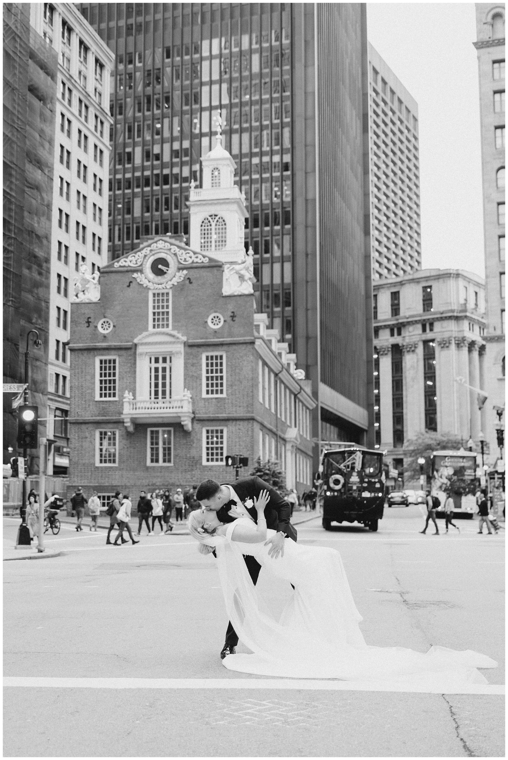 Boston City Dream Wedding portraits at The State Room: A Longwood Venue
