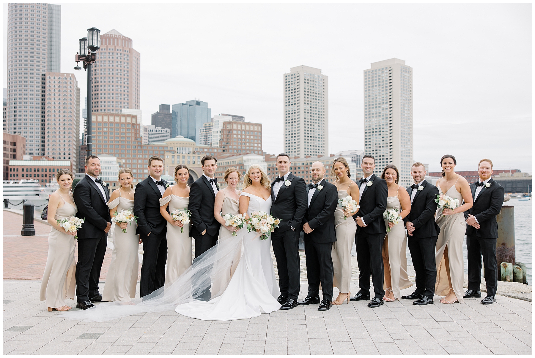Boston City wedding party portraits
