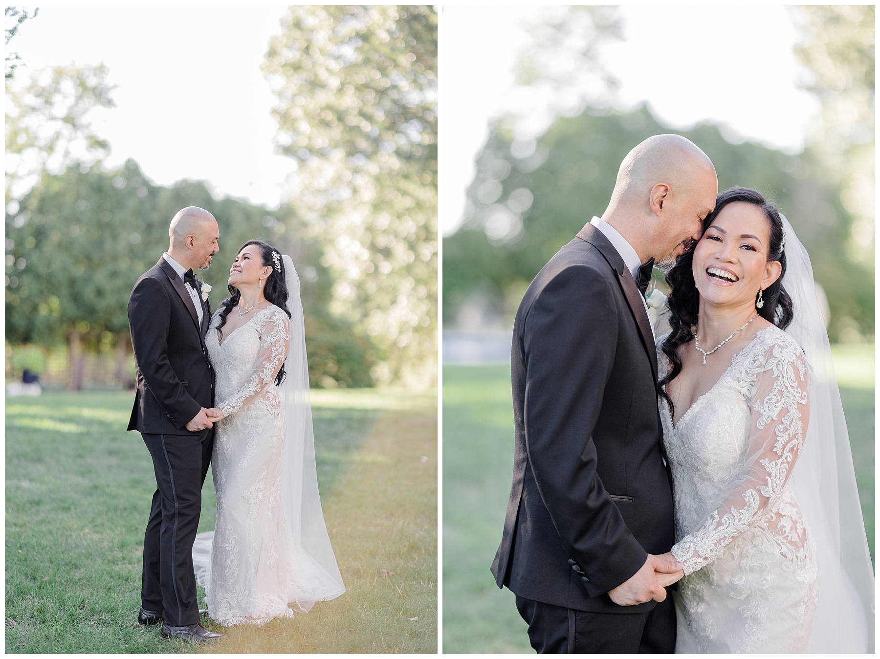 newlyweds share laughs after their Dreamy Norwich Connecticut Wedding at The Spa at Norwich Inn