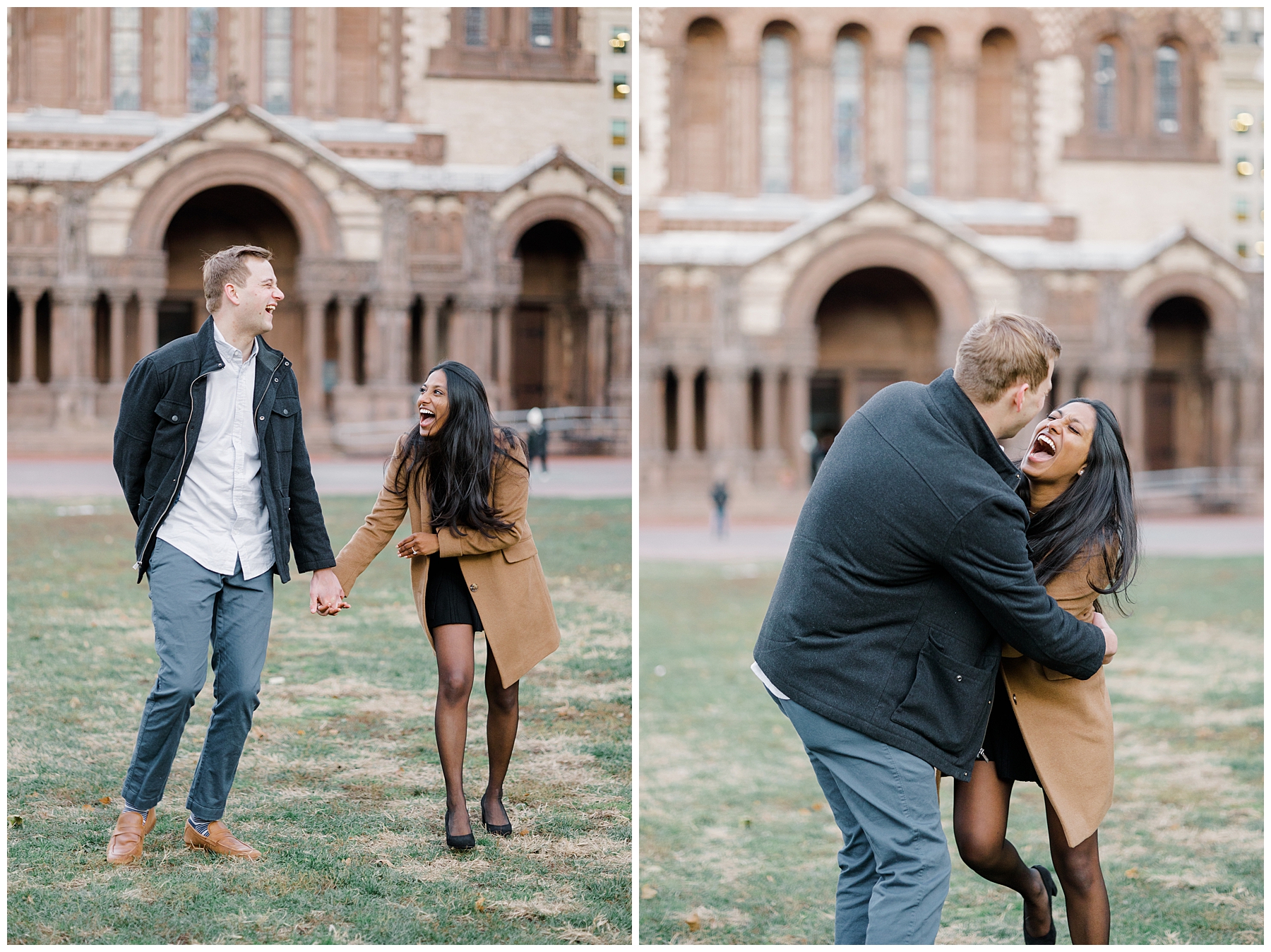 fun and candid engagement portraits 