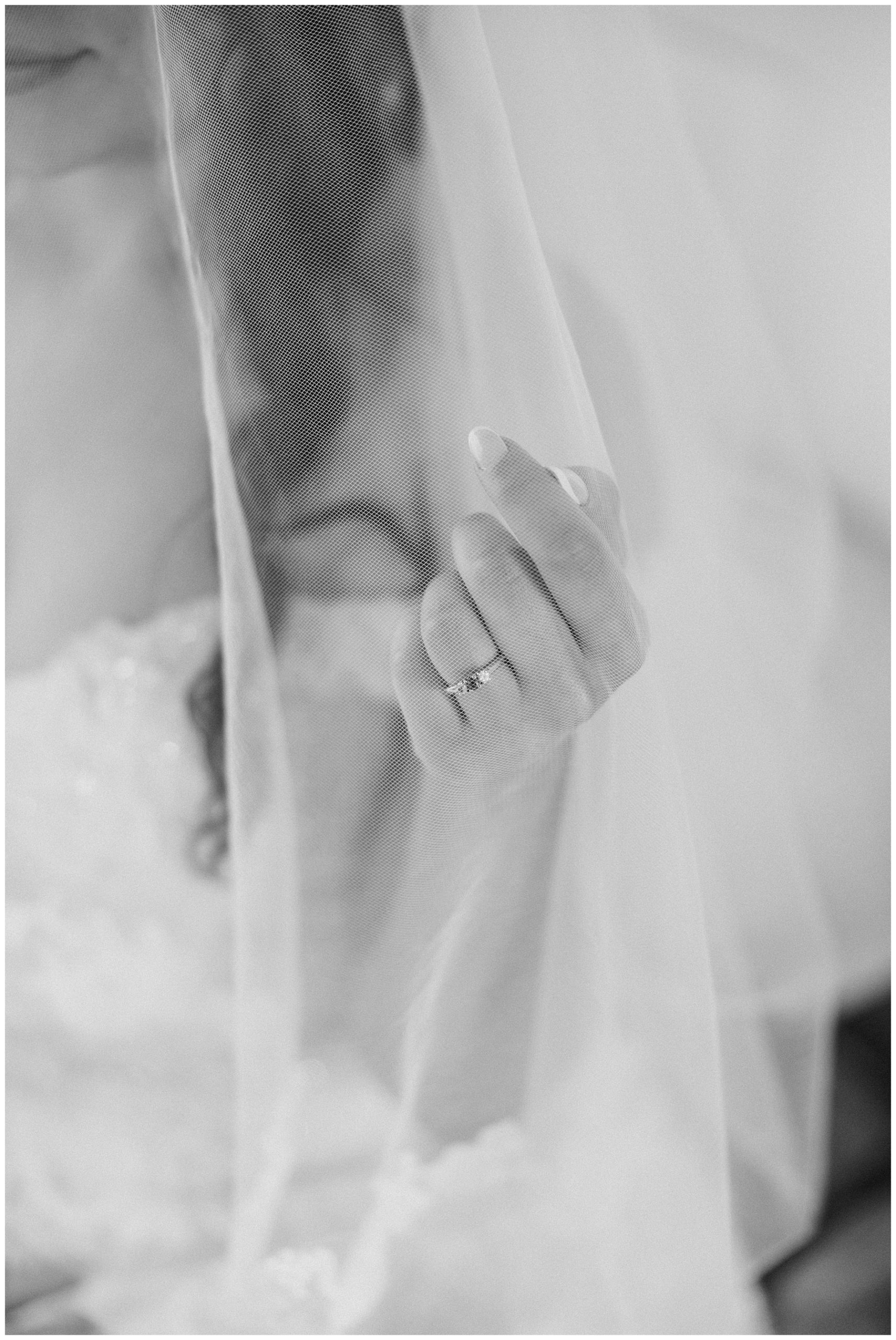 veil portrait of bride before Elegant New Hampshire Wedding 