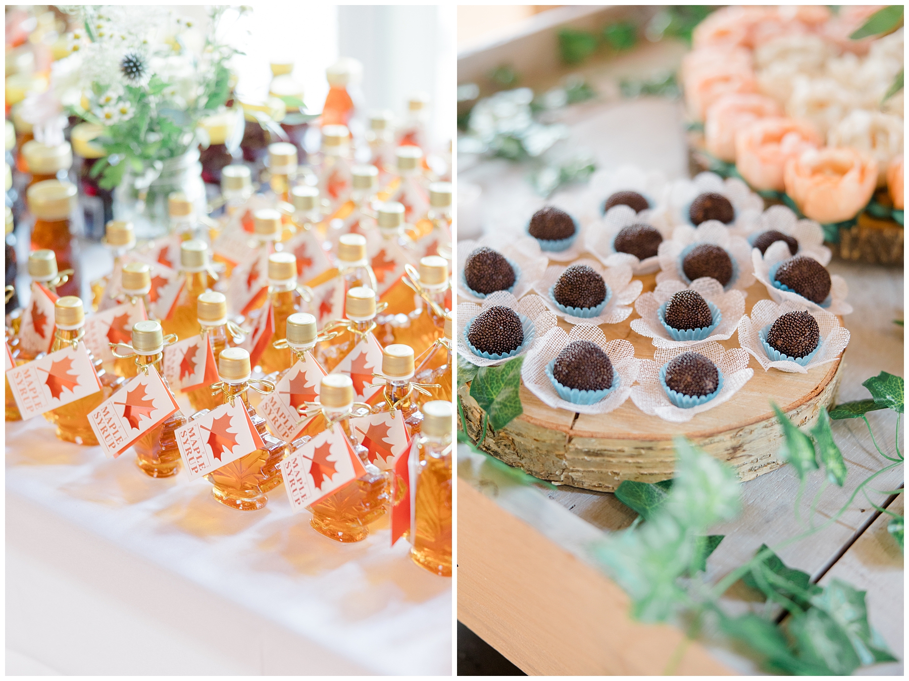wedding favors and appetizers