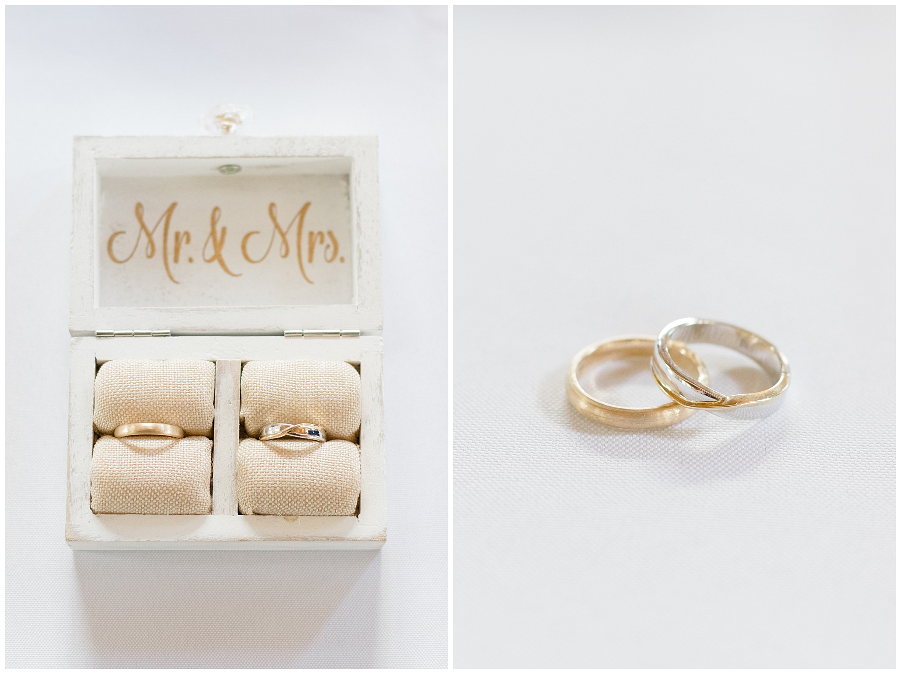 bride and groom's wedding rings