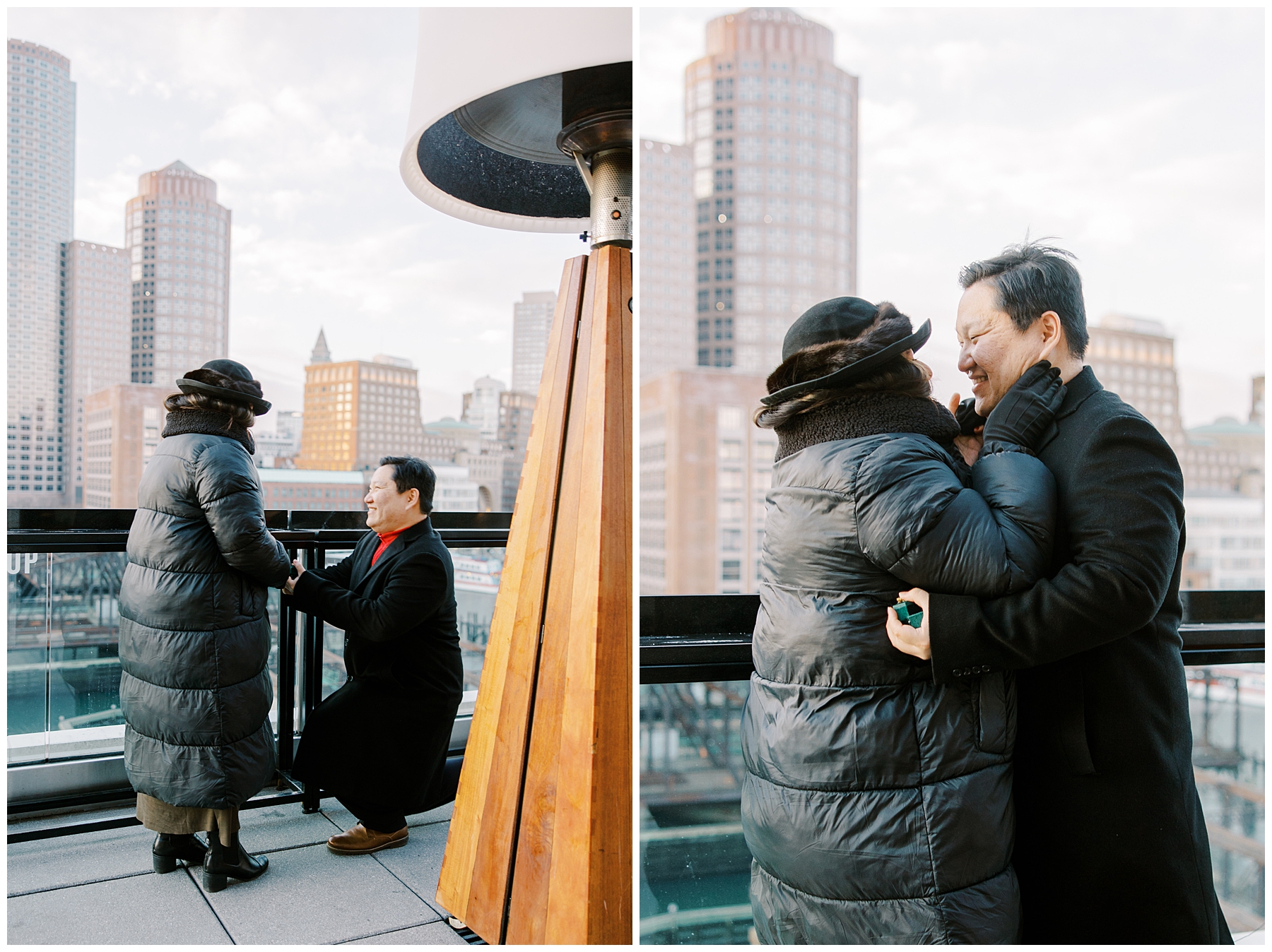 Boston Rooftop Surprise Proposal