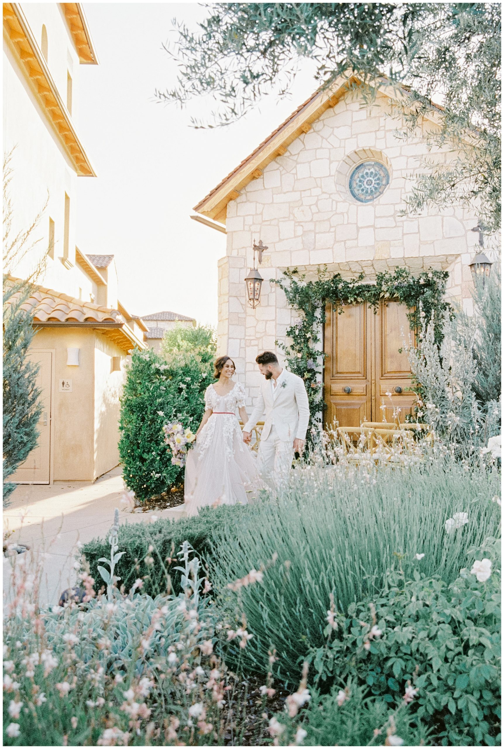 fairytale like garden wedding portraits at Allegretto Vineyard Resort Wedding in Paso Robles, CA