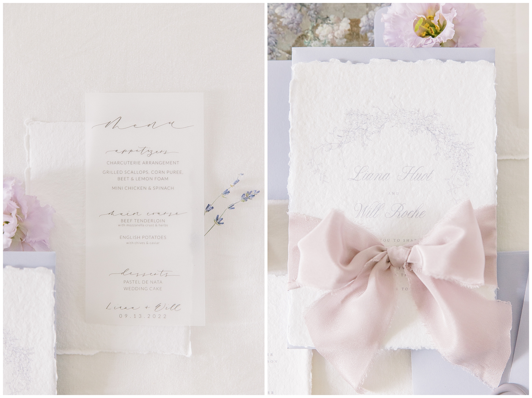 wedding invitations from Intimate Portugal Wedding at Casa de Paderna 