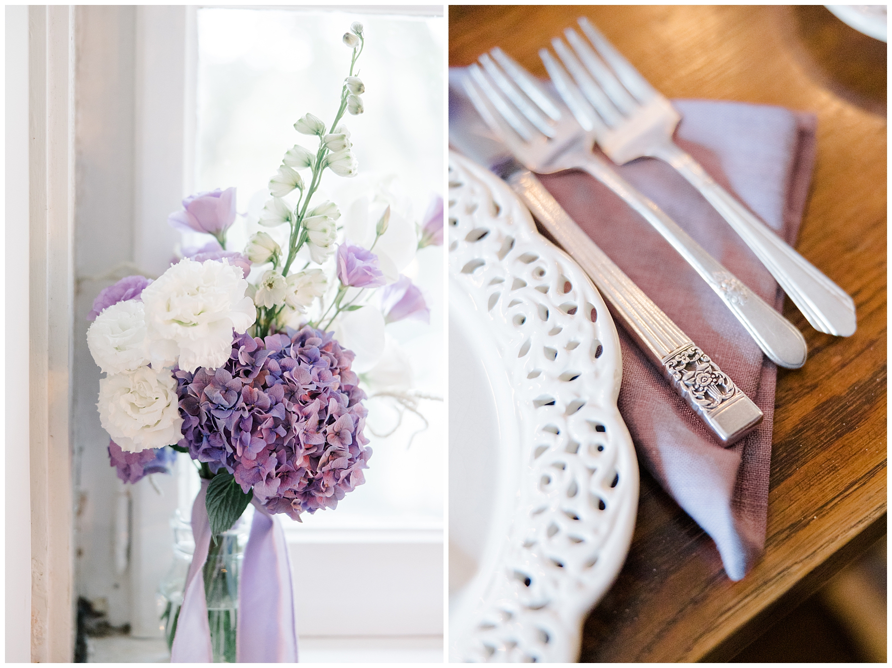 purple and white flowers from Intimate Portugal Wedding at Casa de Paderna 
