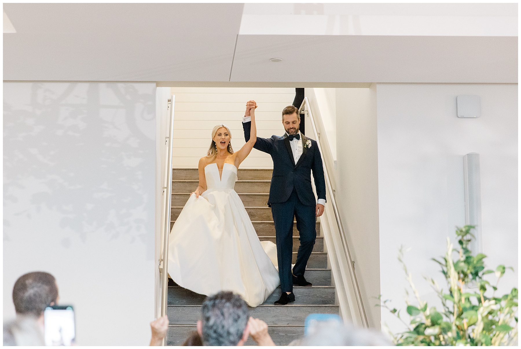 newlyweds enter reception 
