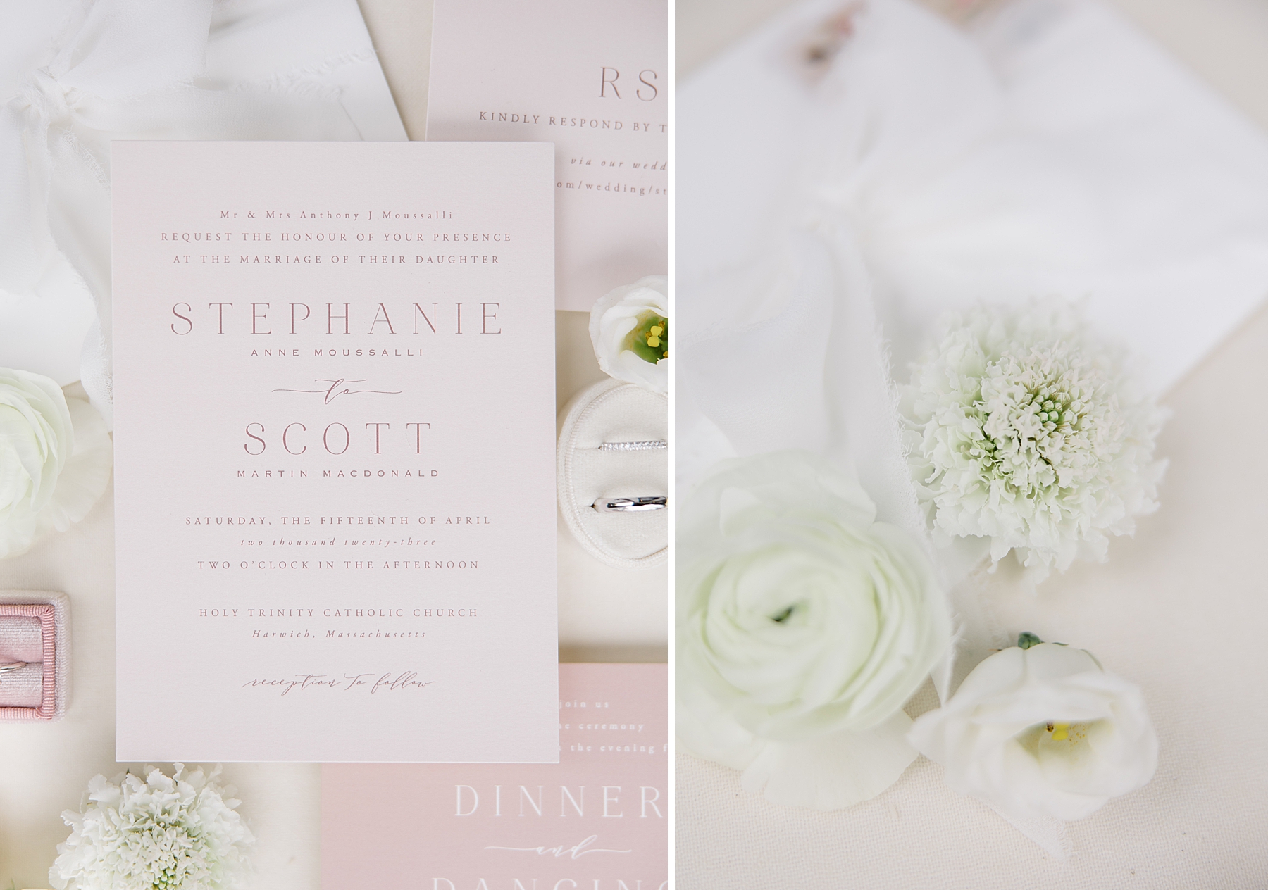 wedding invitations and elegant details