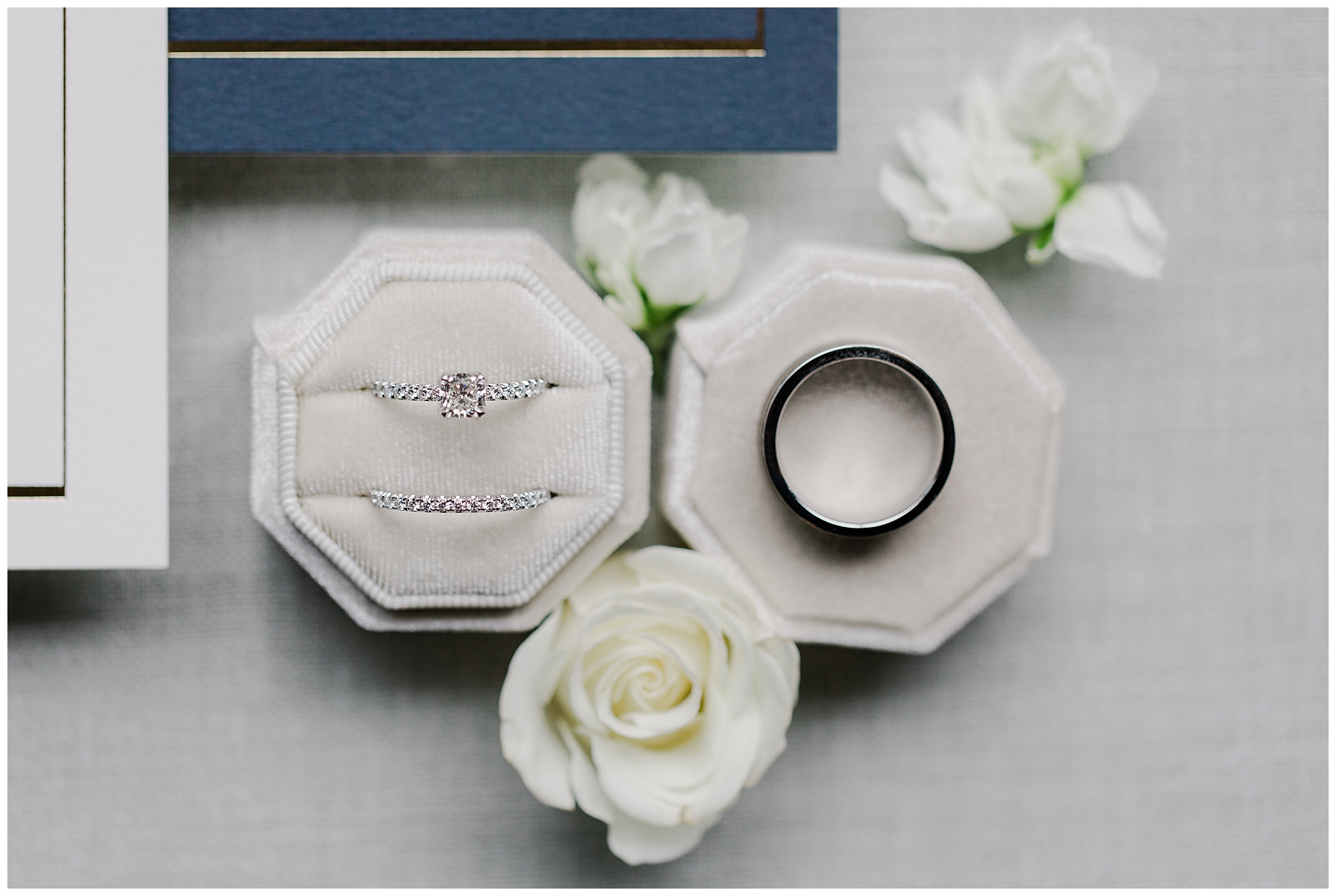 wedding rings in ring box