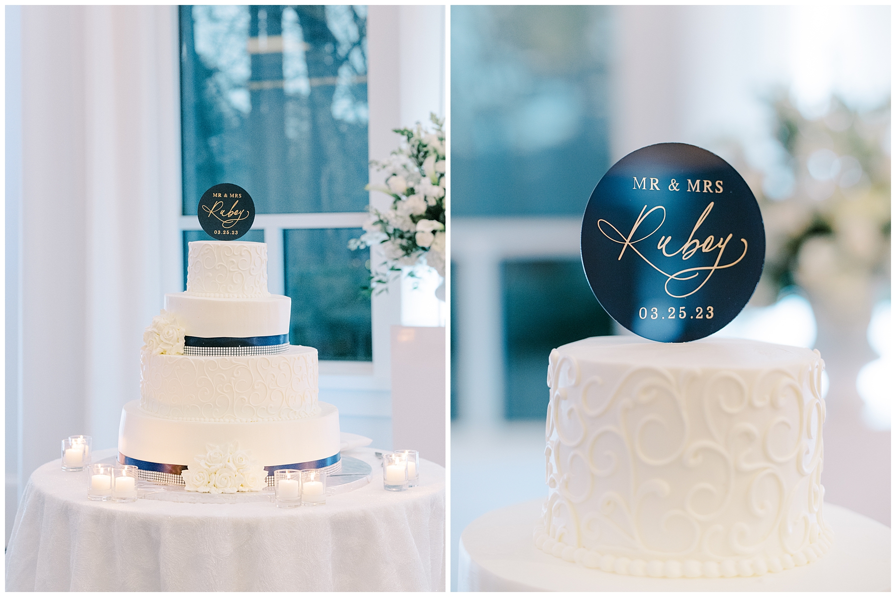 wedding cake from Elegant Lakeview Pavilion Wedding 