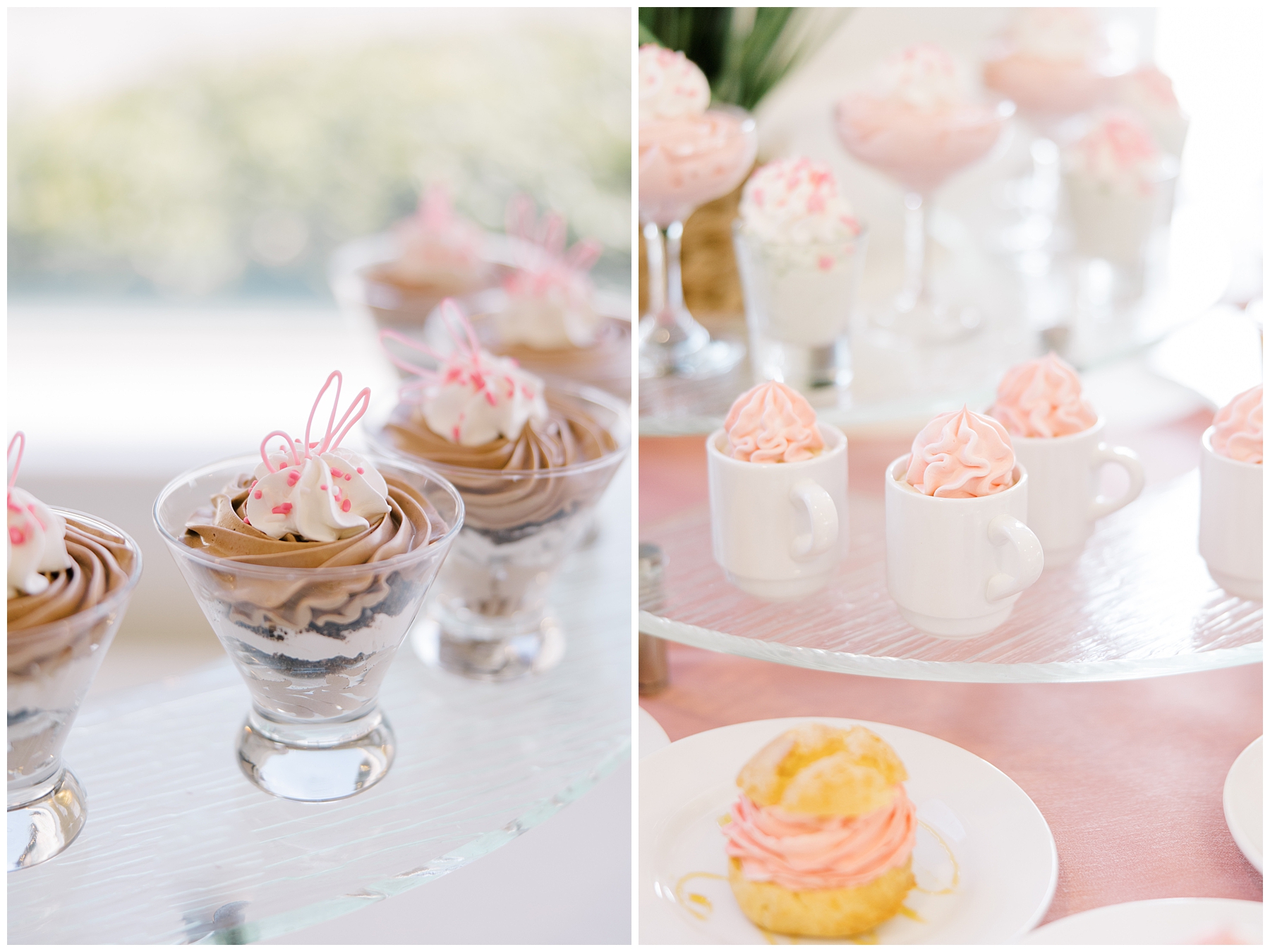 pink desserts from Dreamy Danversport Bridal Shower