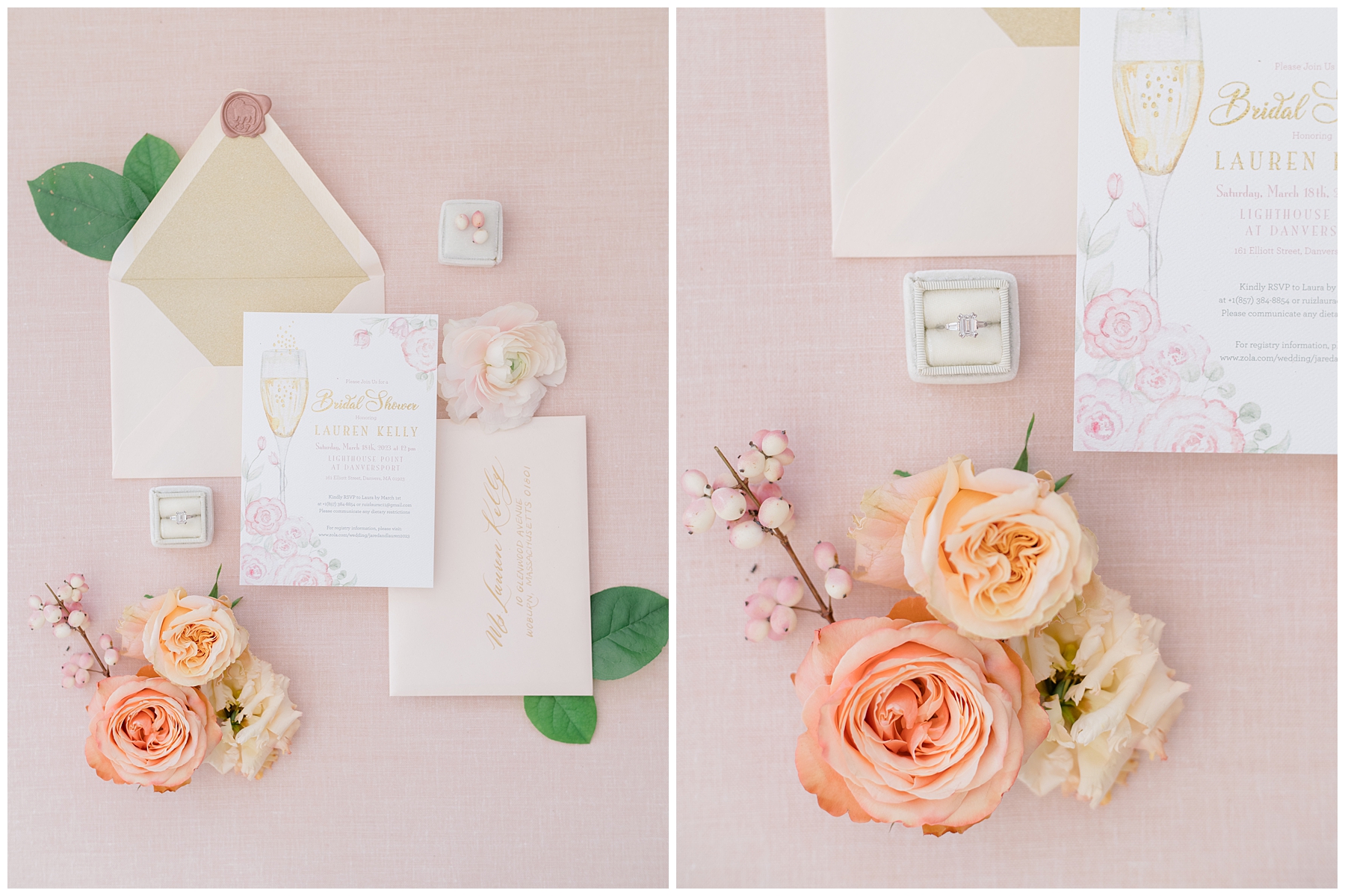 invitations and details from Dreamy Danversport Bridal Shower
