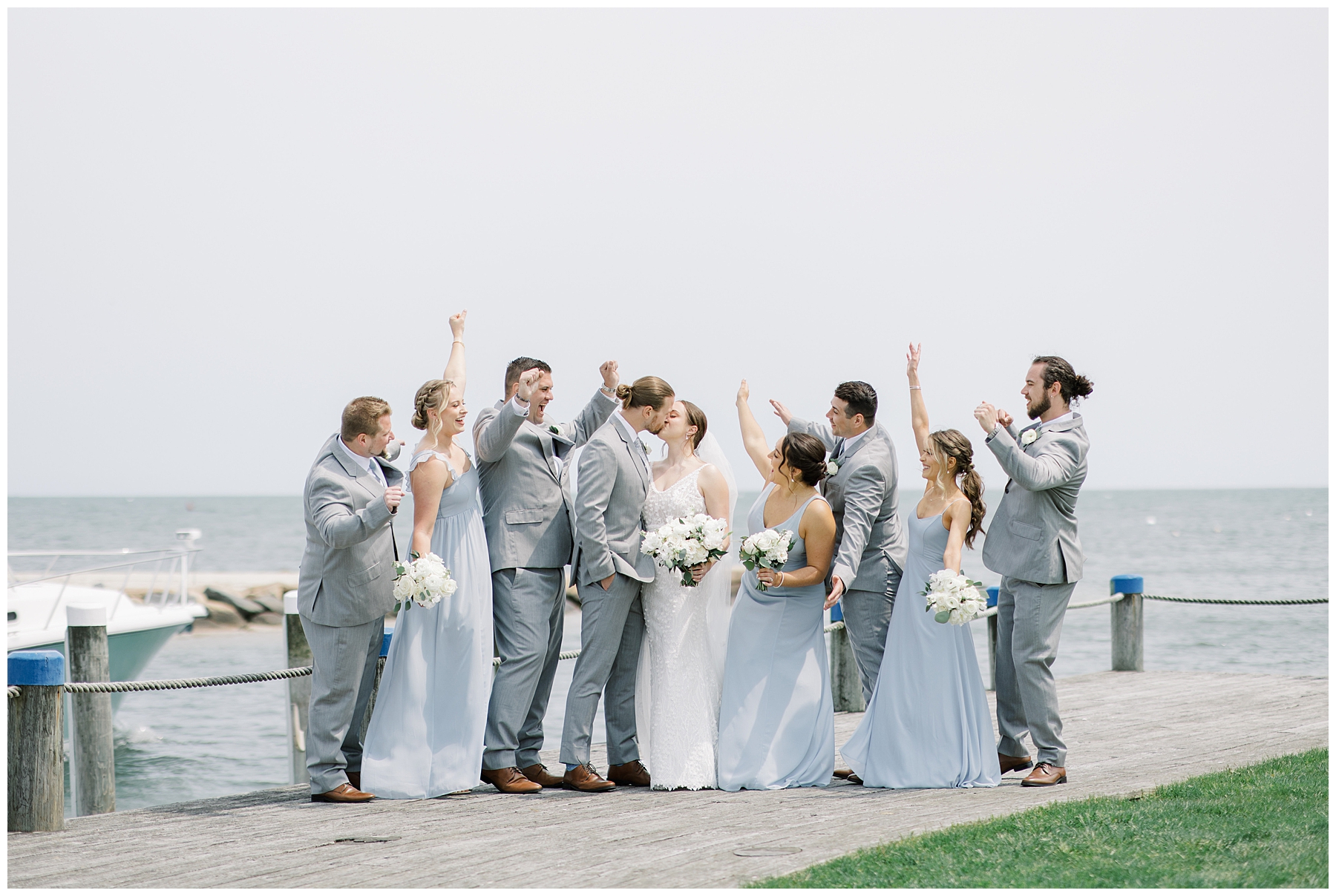 wedding party portaits from Modern Cape Cod Wedding