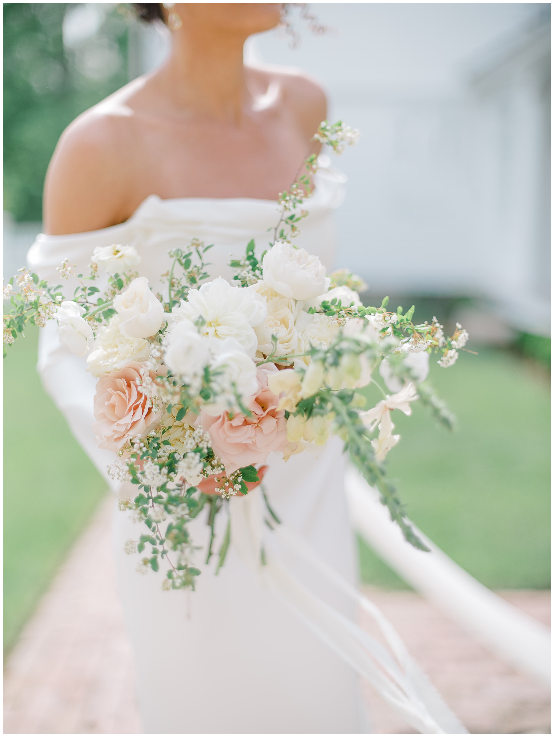 elegant and romantic bridal bouquet from Smith Farm Gardens wedding