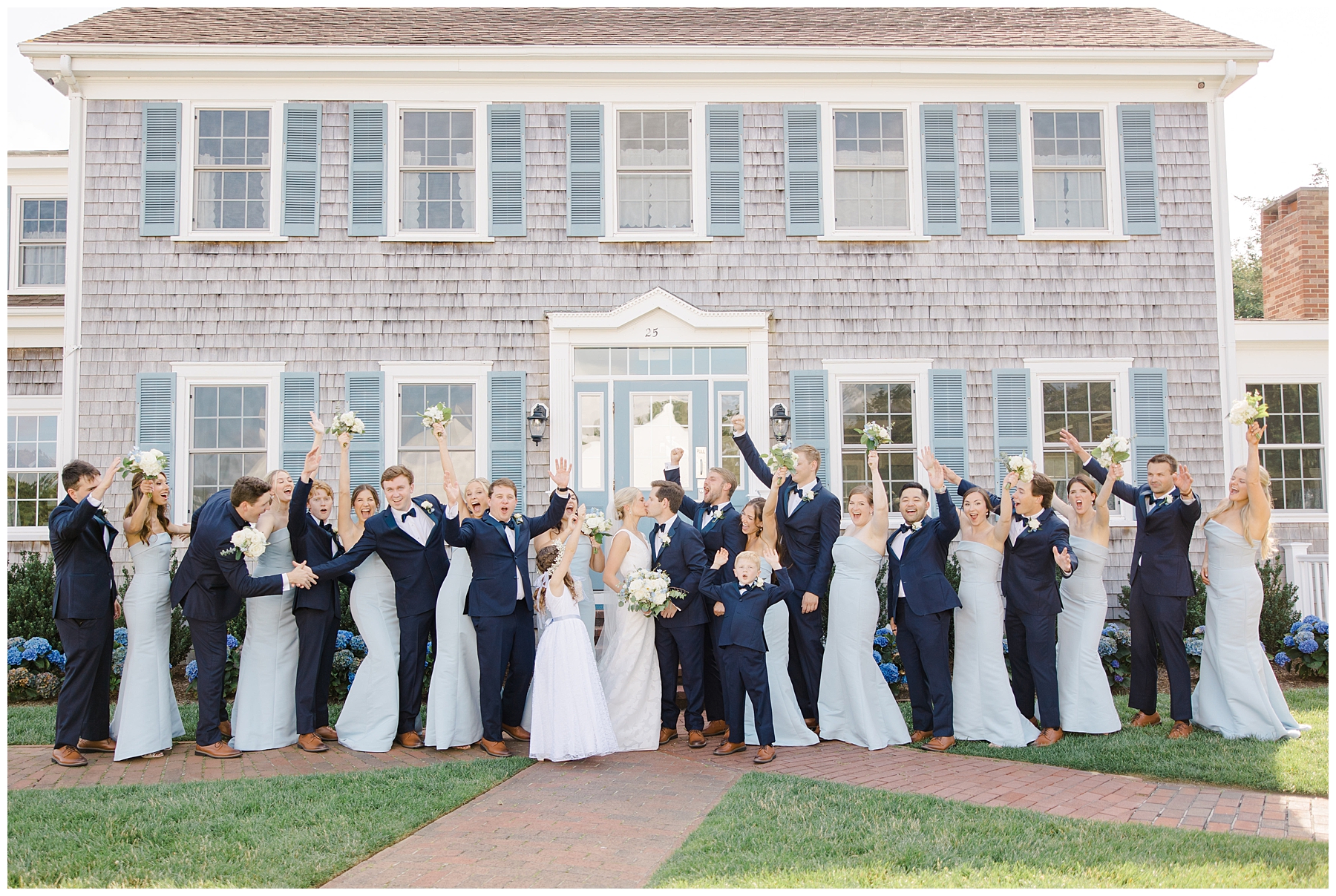 wedding party portraits from Dreamy Cape Cod Wedding at The Dennis Inn