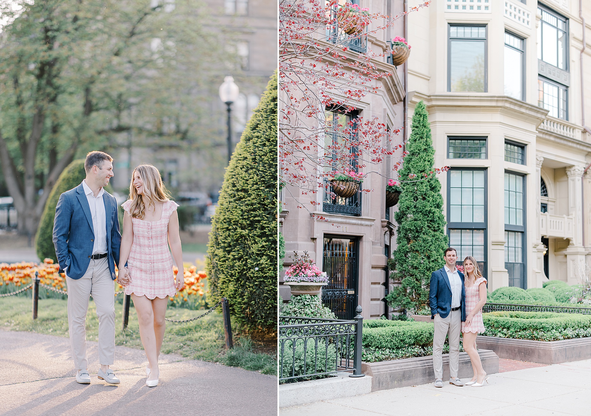 Spring engagement portaits in Boston