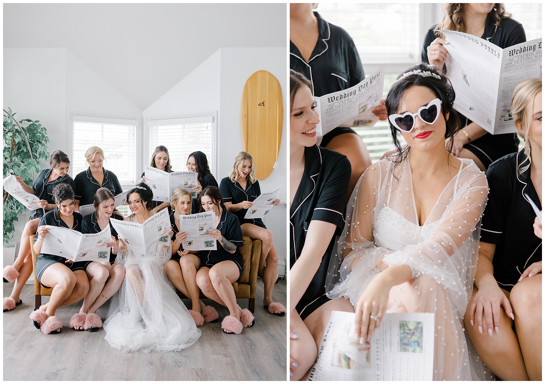 bride and bridesmaids portraits from Elevated Coastal Maine Wedding at ViewPoint Hotel