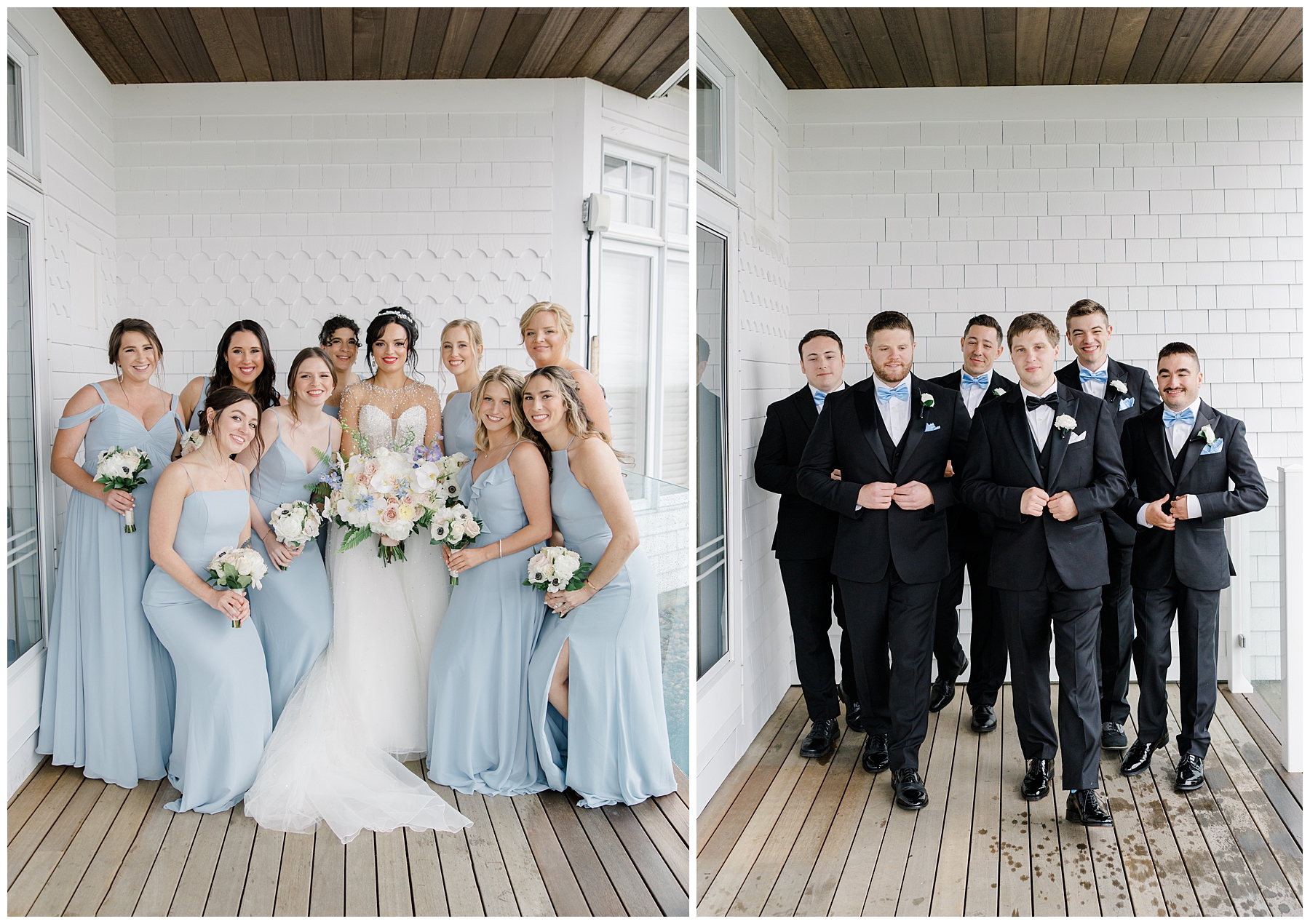 wedding party portraits of bridesmaids and groomsmen 