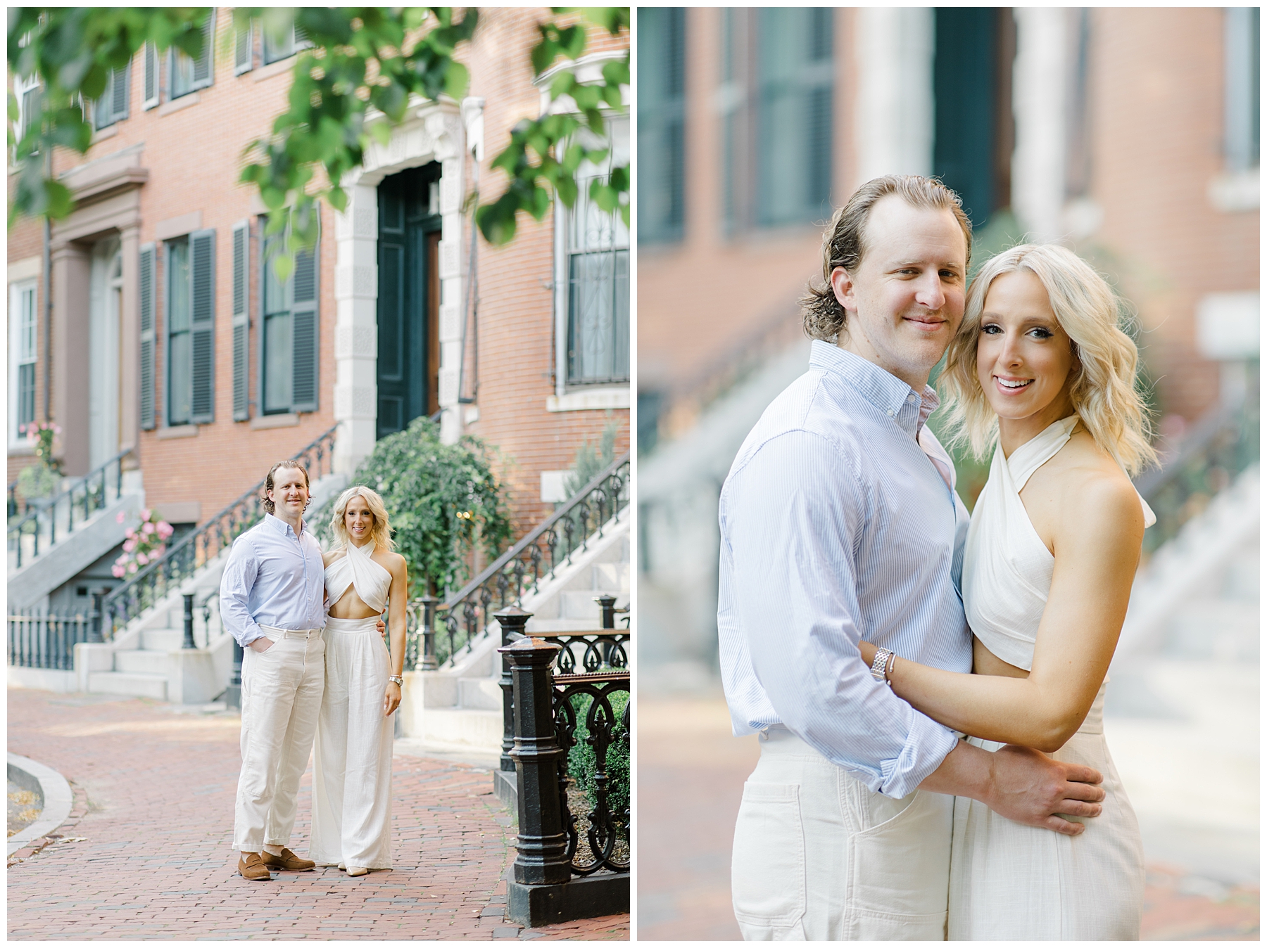 classic engagement portraits in south end Boston