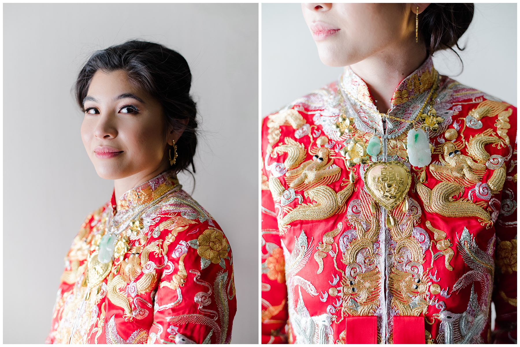 bride in Chinese outfit 