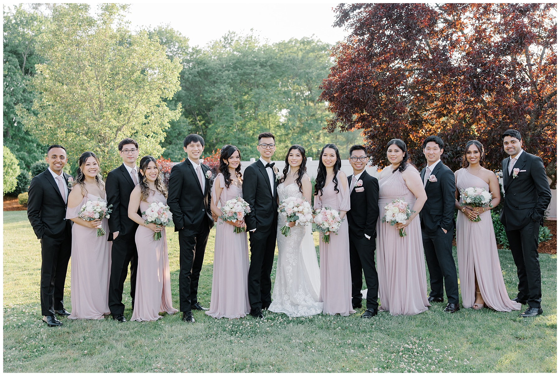 wedding party portraits from Timeless and Elegant Summer Wedding 