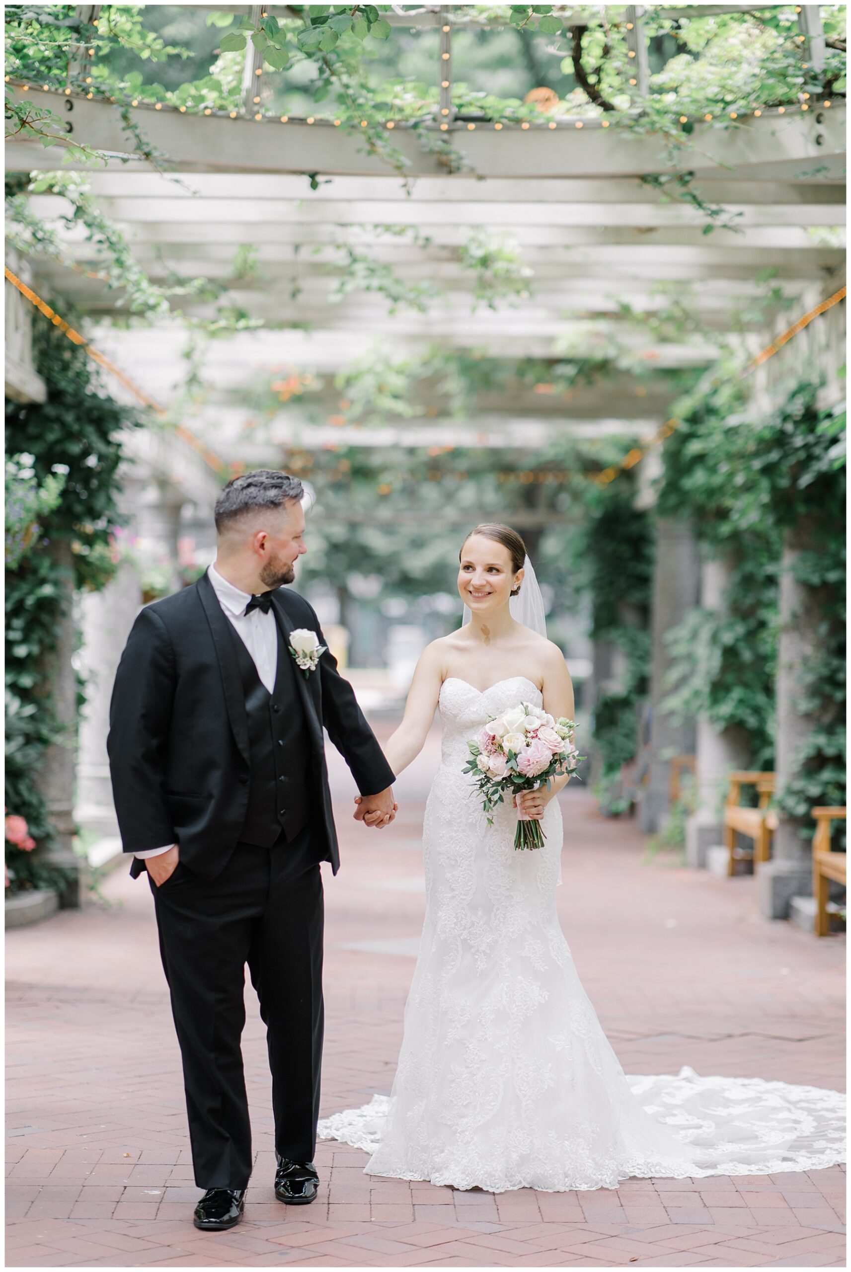 bride and groom portraits from Boston Wedding at The Langham