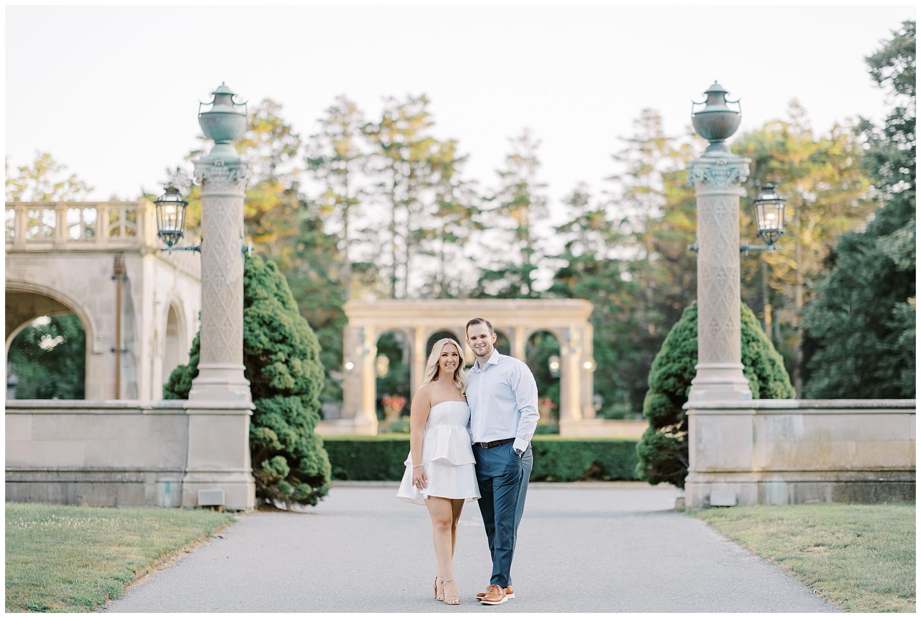 Ochre Court Newport Engagement session photographed by Stephanie Berenson Photography