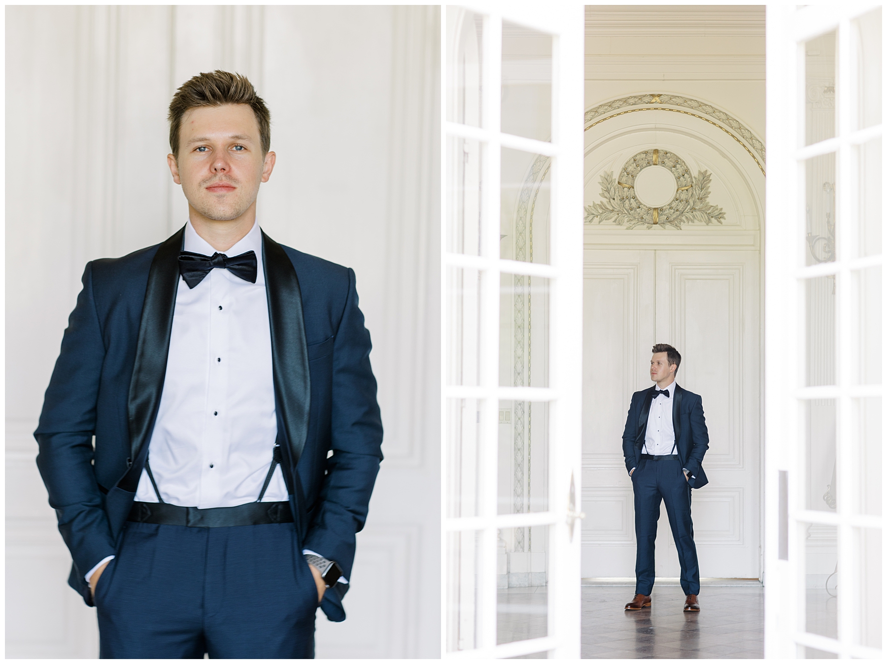 groom portraits from Chic + Elegant Tupper Manor Wedding