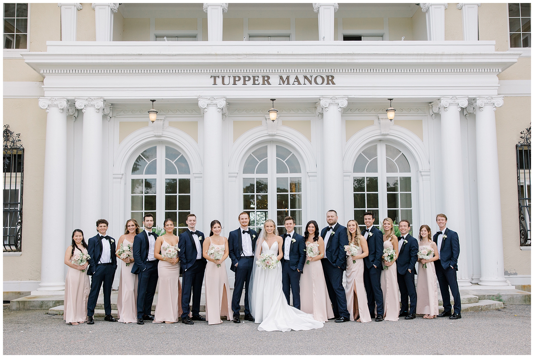 wedding party portraits from Chic + Elegant Tupper Manor Wedding