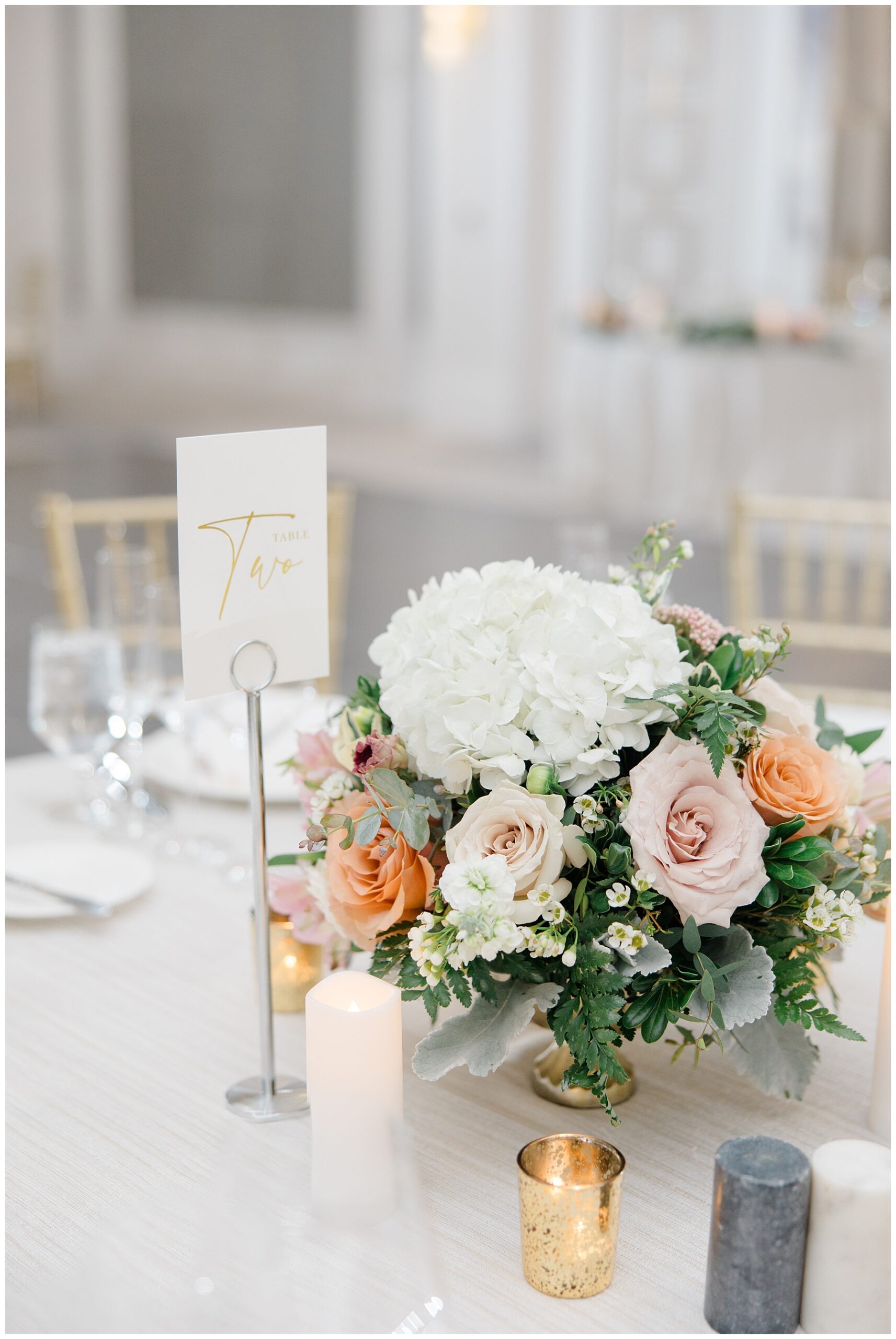 flower centerpieces and tablescapes from Boston Wedding at The Langham