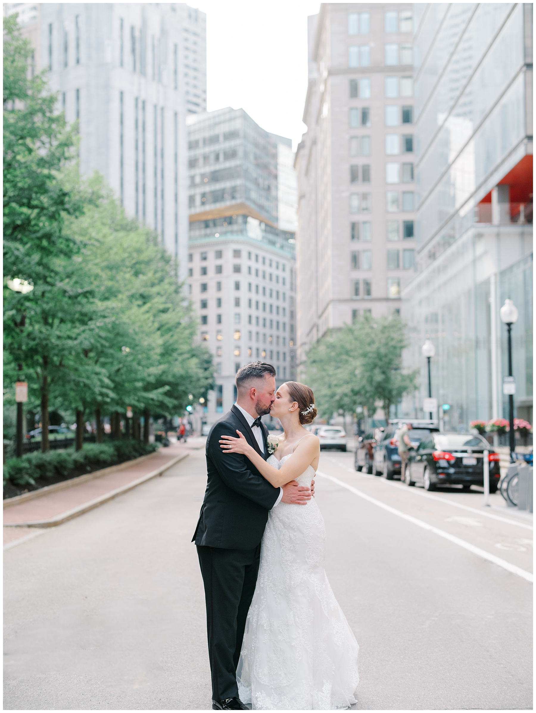 wedding portraits in downtown Boston