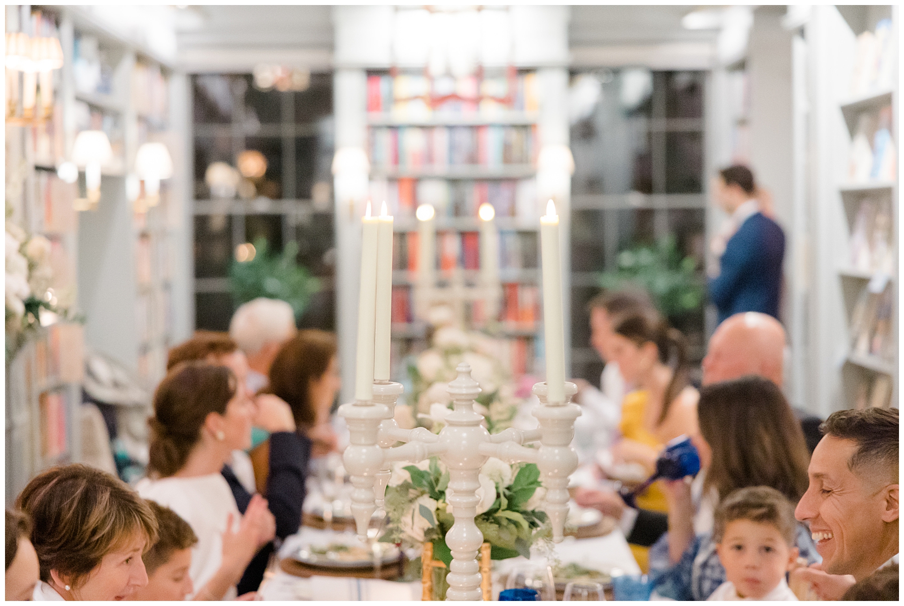 Intimate Boston Wedding reception at Beacon Hill Books & Cafe 