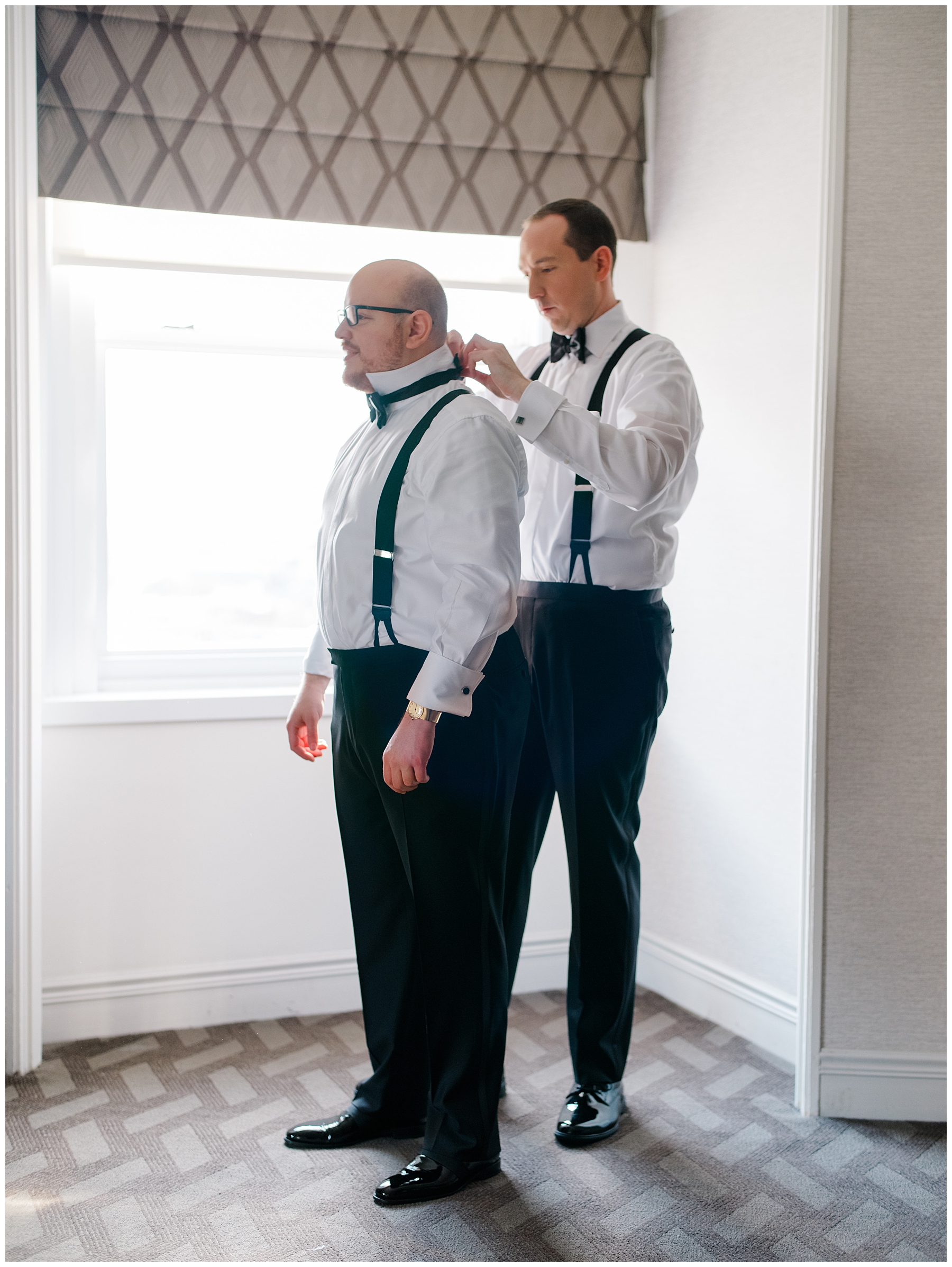 grooms get ready for wedding day