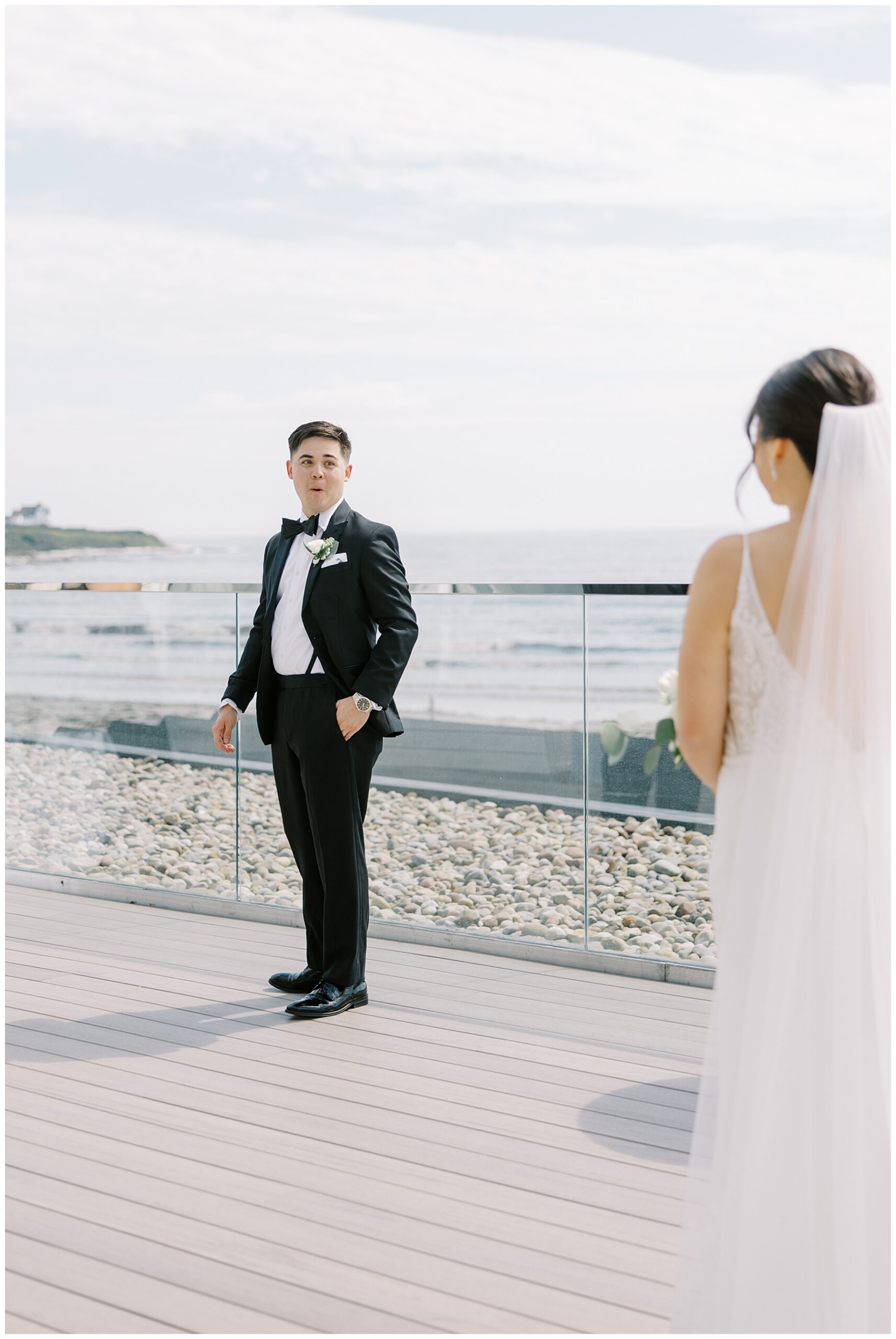 groom's reaction to seeing bride during first look