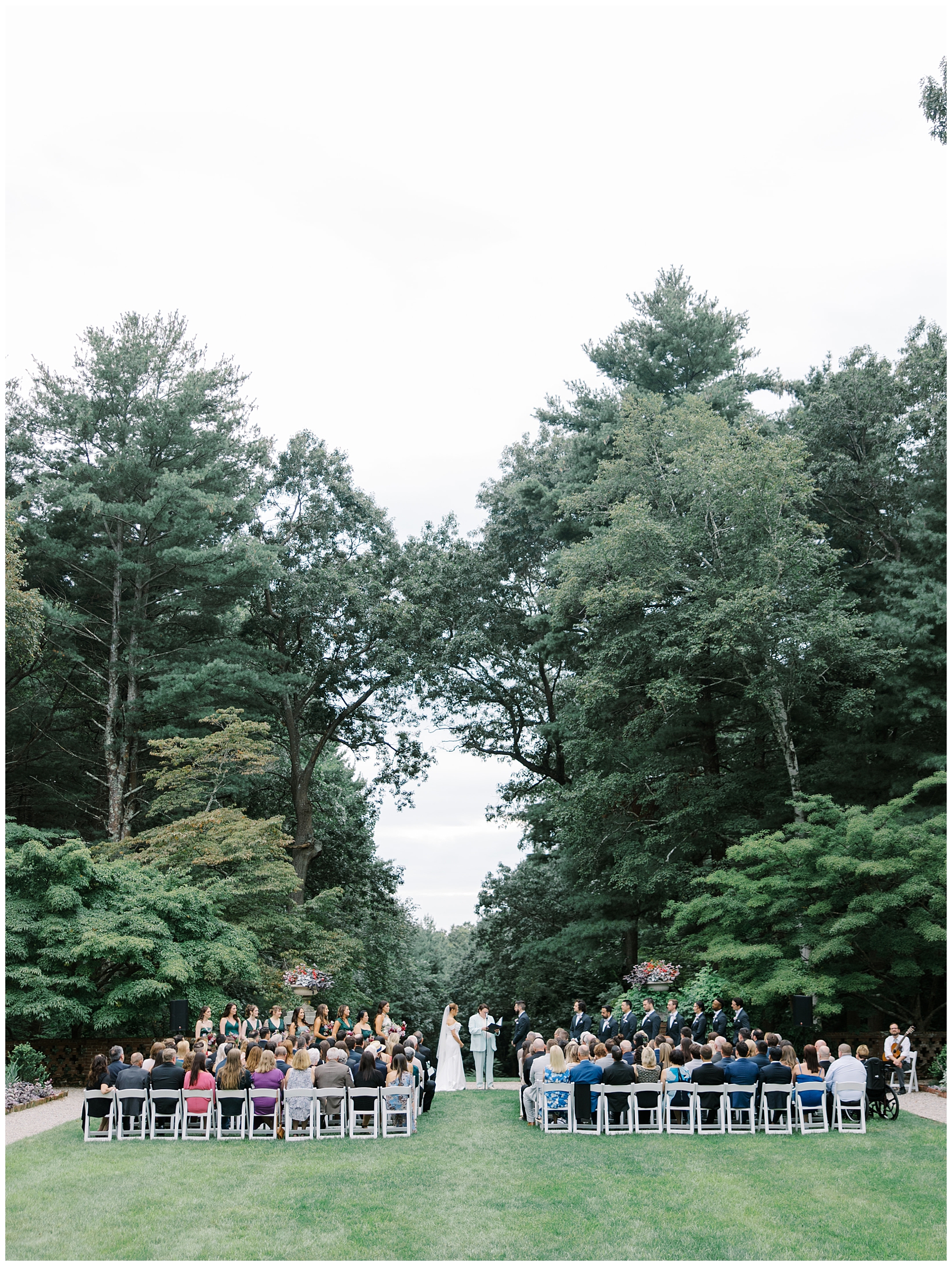 outdoor wedding ceremony at The Bradley Estate