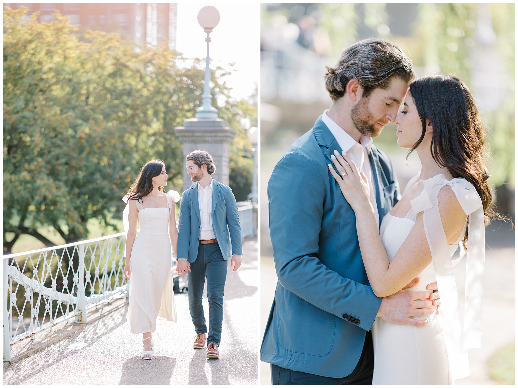 light and airy engagement portraits 