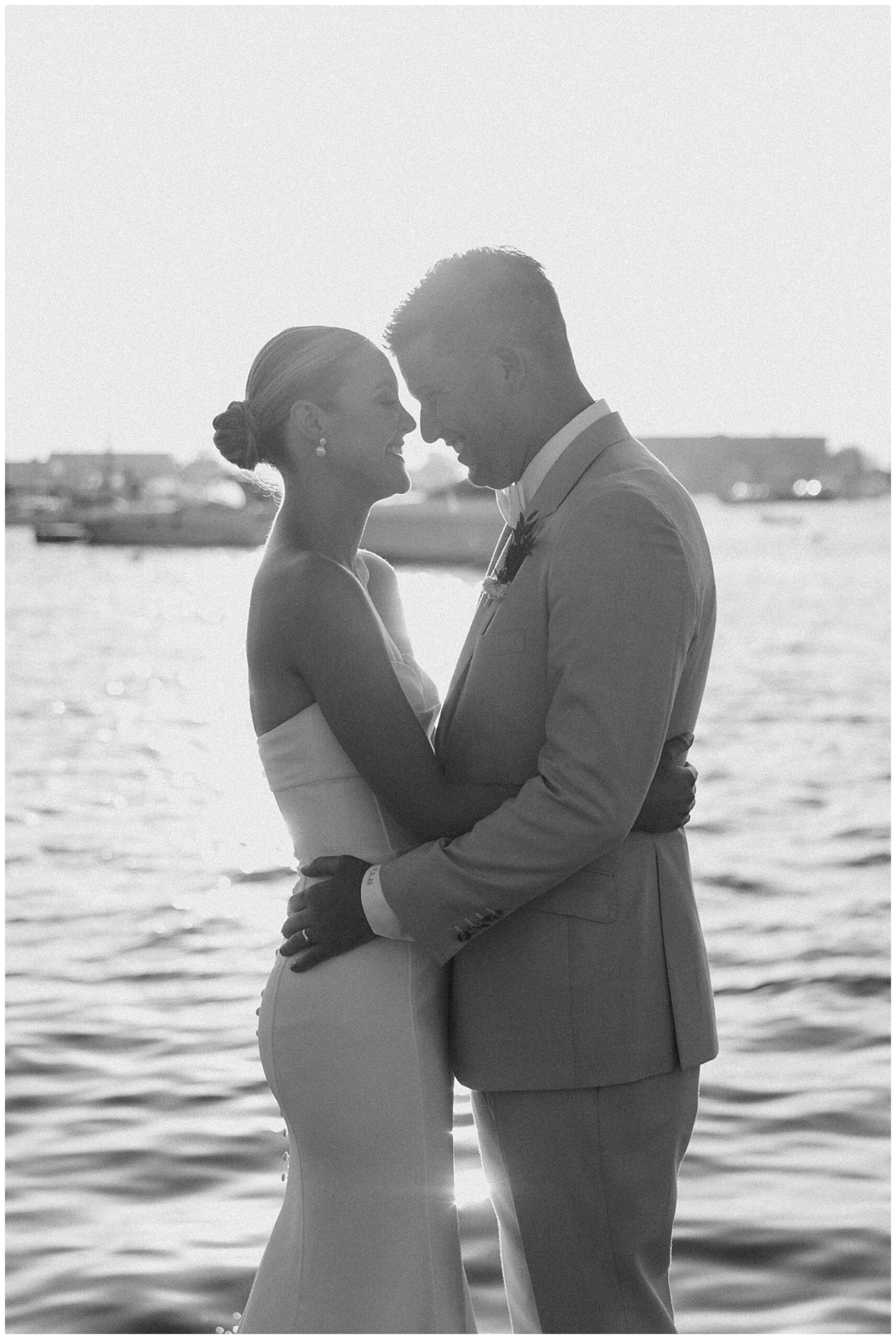 timeless wedding portraits by the ocean in Newport, RI 