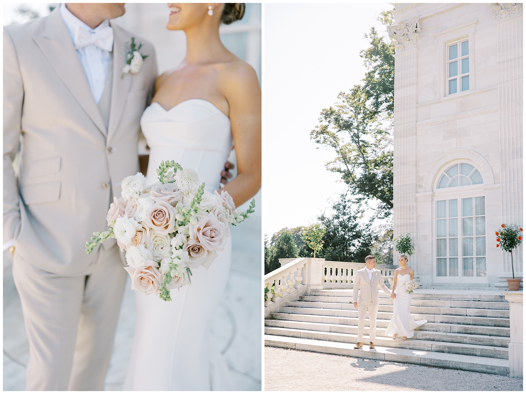 romantic bridal bouquet from Luxurious Newport Wedding at The Bohlin 