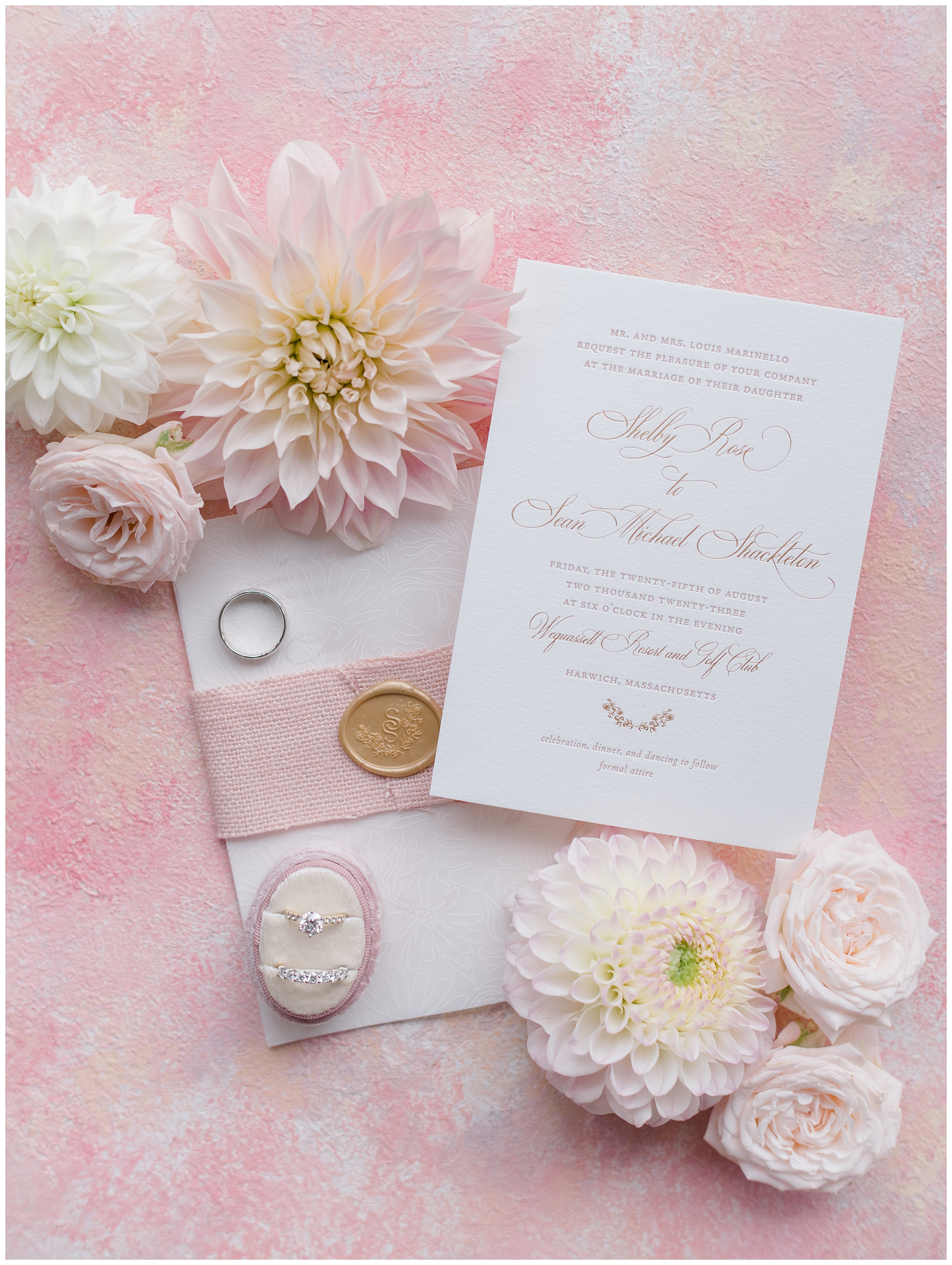 Wedding invitations from Luxury Cape Cod Wedding at the Wequassett Resort