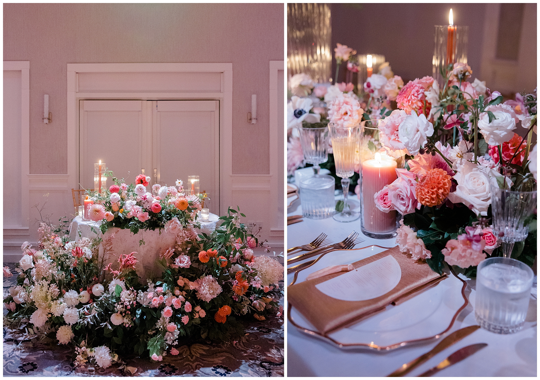 stunning florals decorate wedding reception at The Wequassett Resort