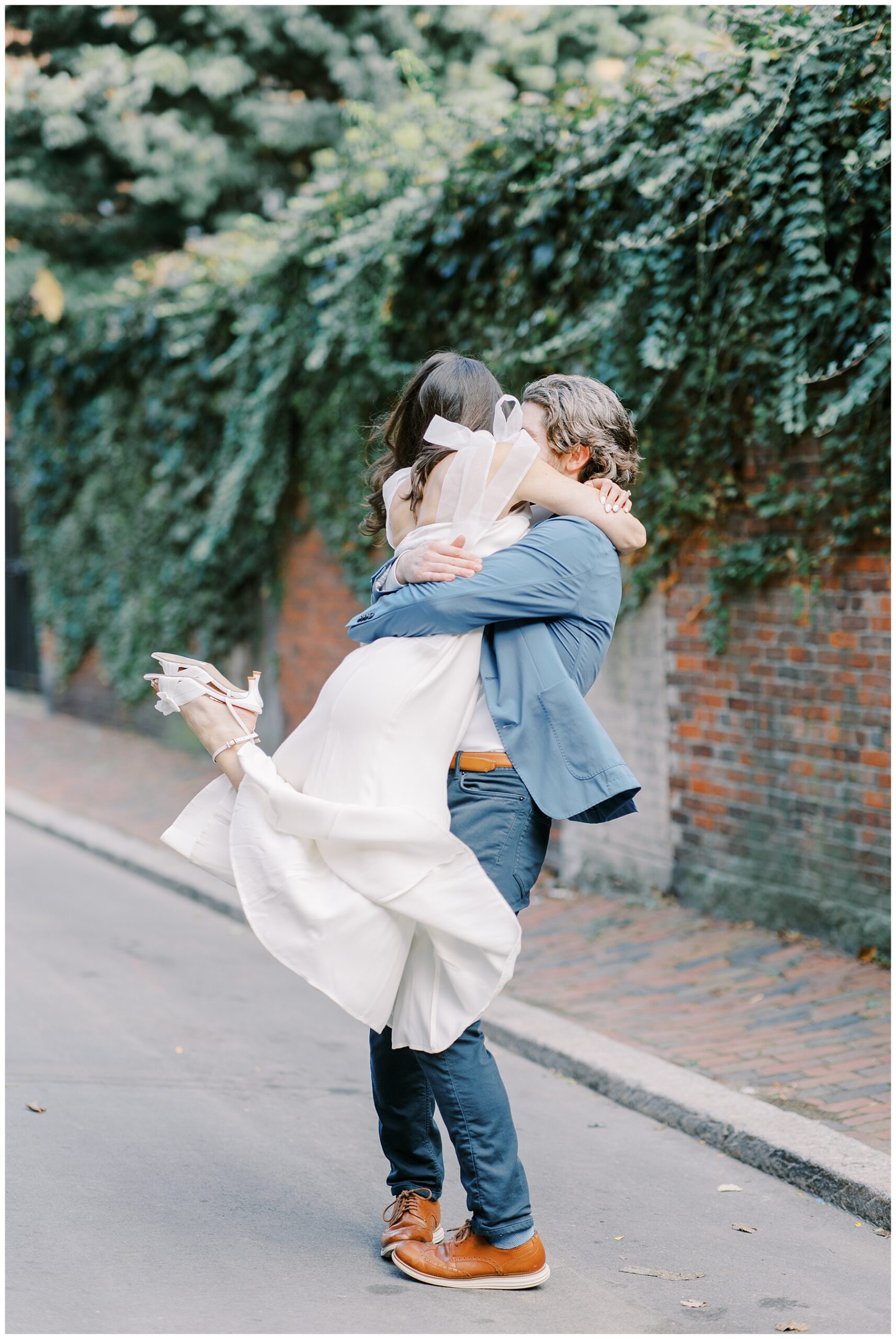 couple during Boston engagement session