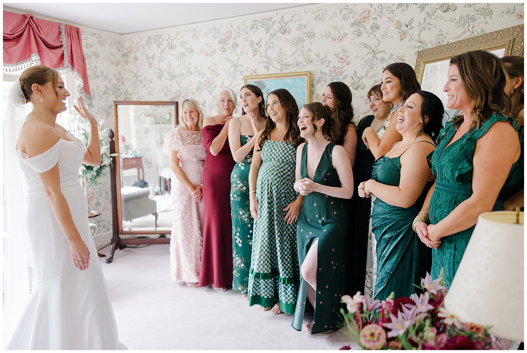 bridesmaids reaction to seeing bride