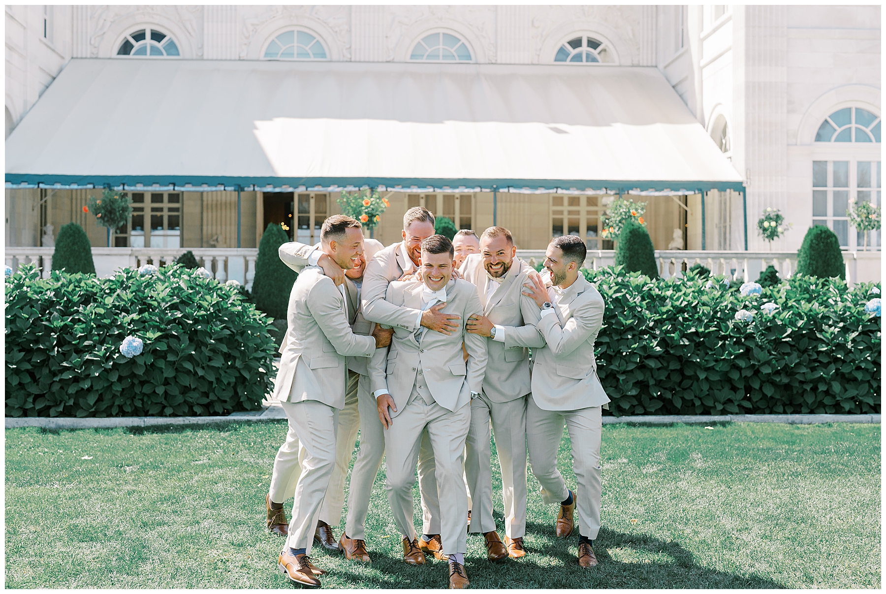 Newport RI groom and groomsmen 