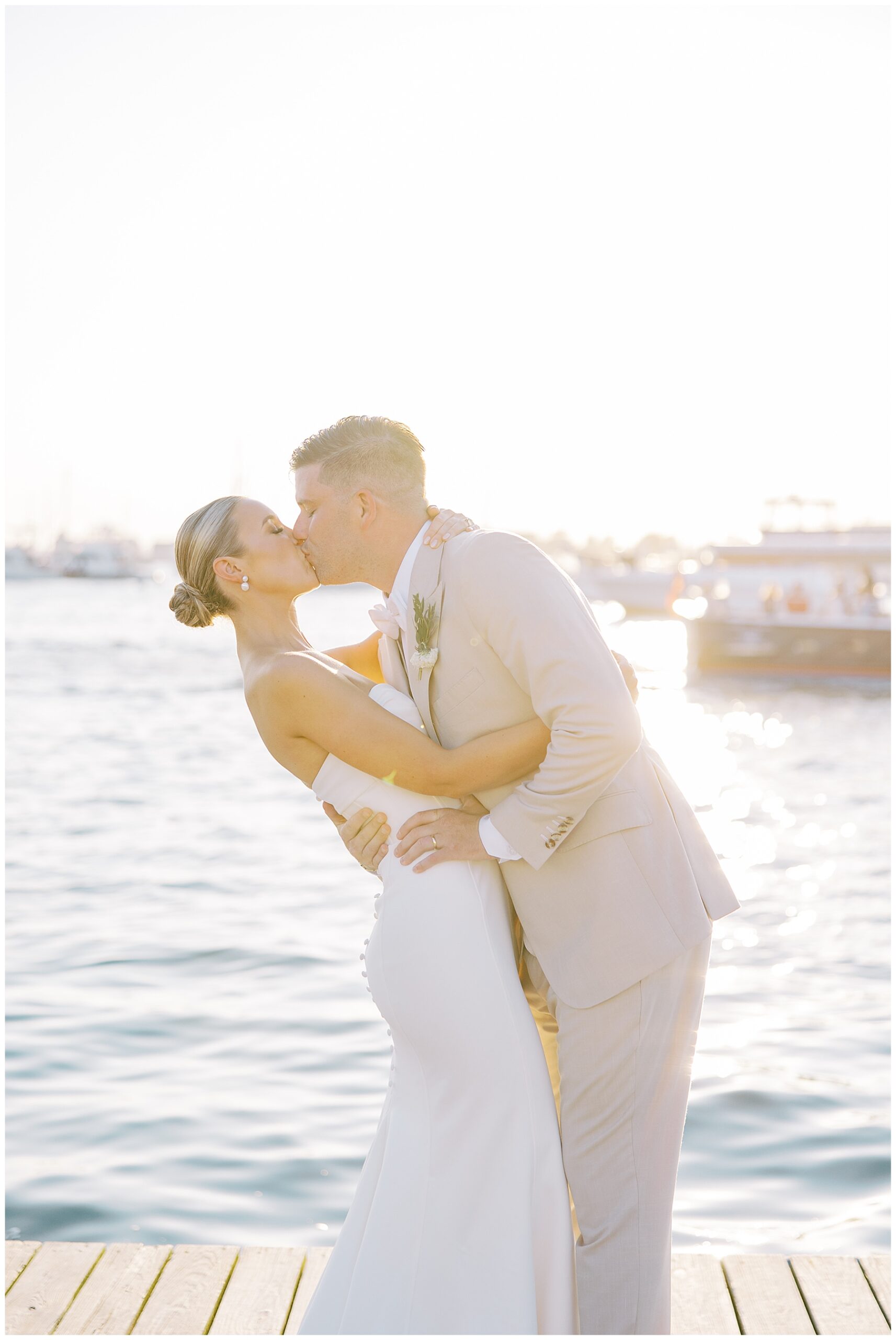 romantic newlywed portraits from Luxurious Newport Wedding reception at The Bohlin 