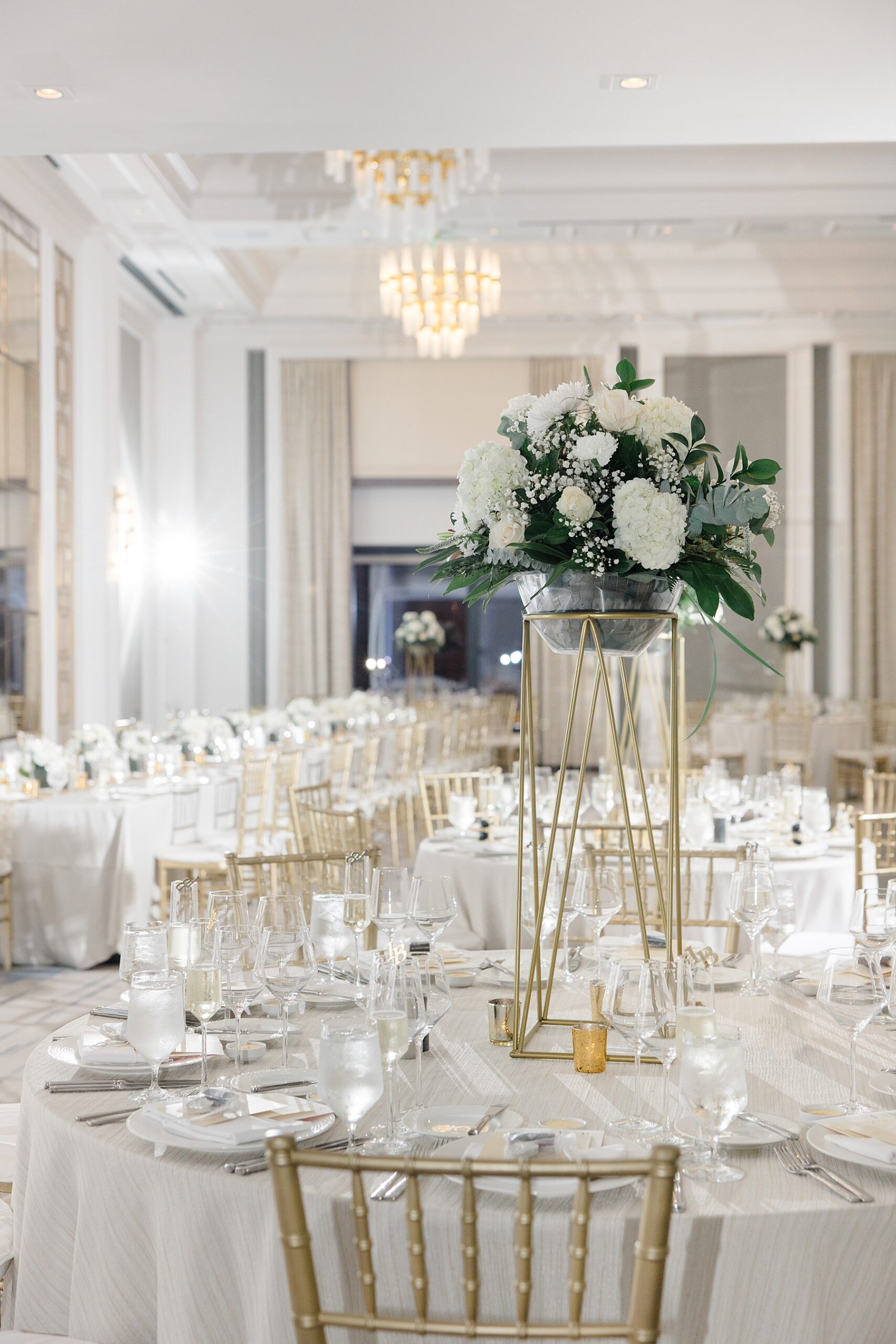 Elegant Boston Wedding reception details 