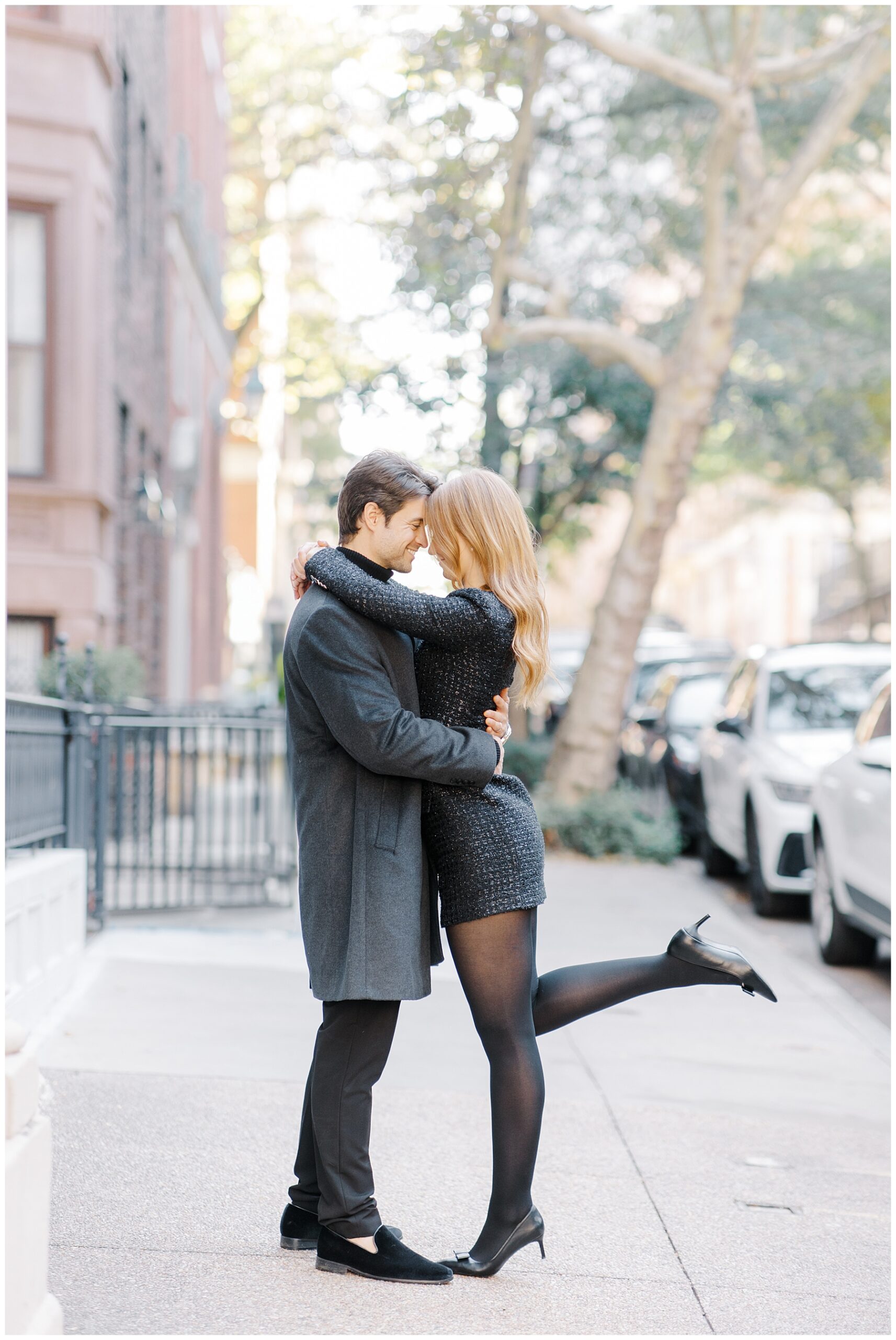 romantic engagement portraits in Upper East Side NY