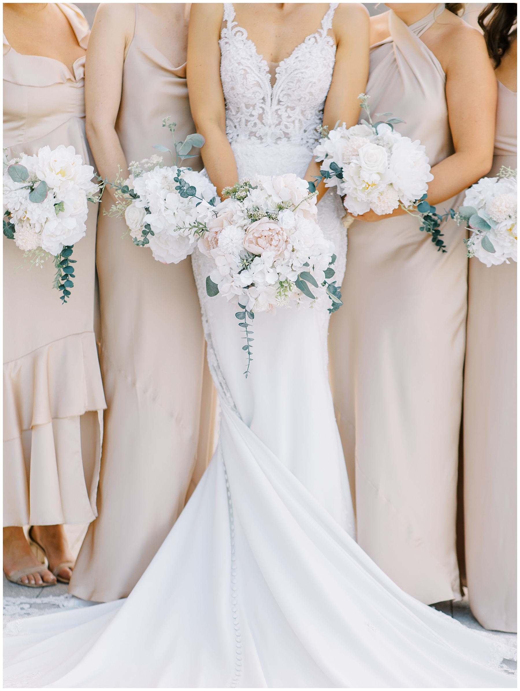 soft floral wedding bouquets from Elegant Boston Wedding at The Langham