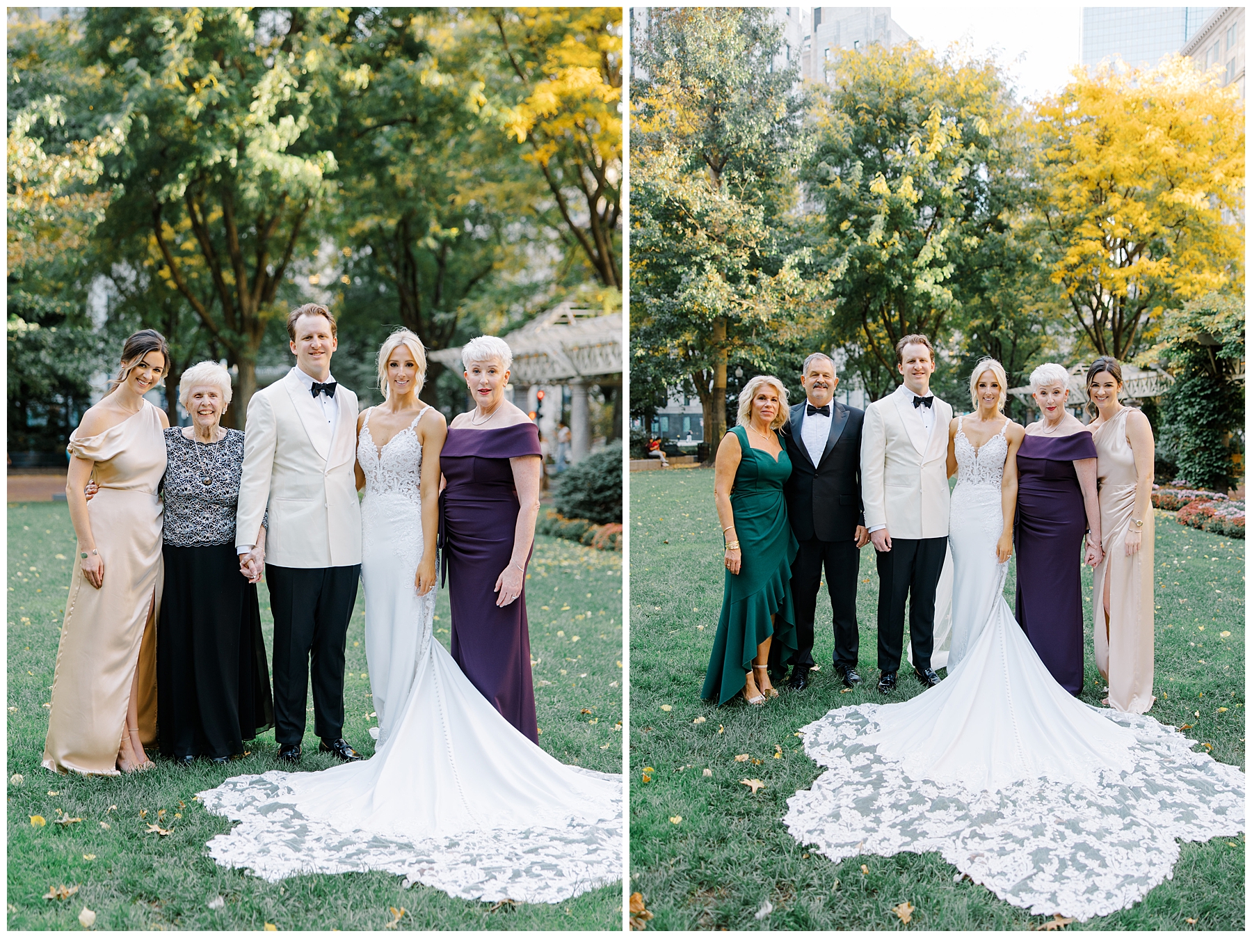 family portraits from wedding at The Langham